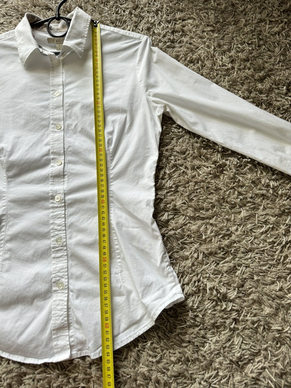 Burberry White classic shirt Burberry Nova Check original luxury item Size S / US 4 / IT 40 - 5 Thumbnail