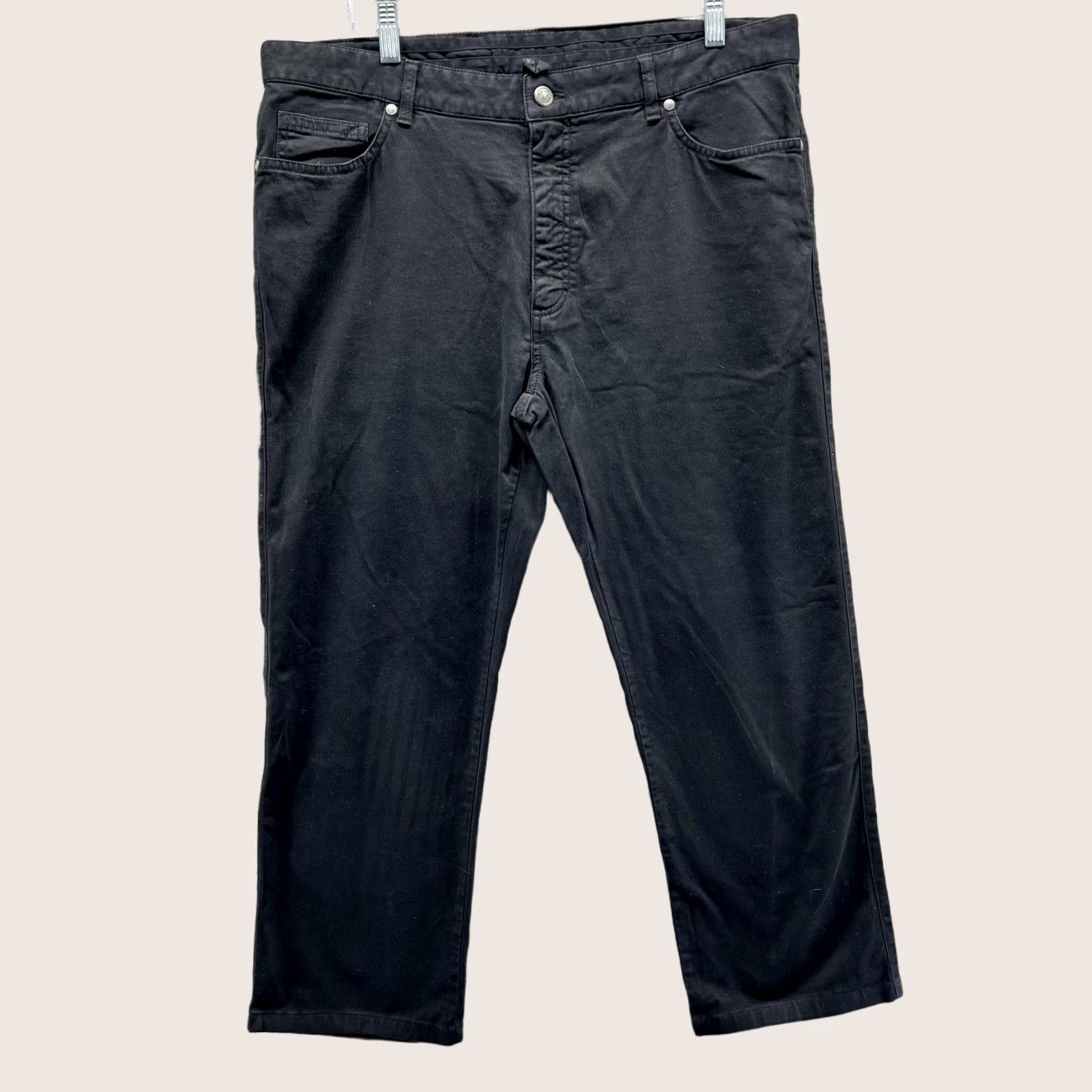 Ermenegildo Zegna VINTAGE Ermenegildo Zegna Jeans Mens 38 Black Straight Leg Stretch Denim Casual Pants Size US 38 / EU 54 - 1 Thumbnail