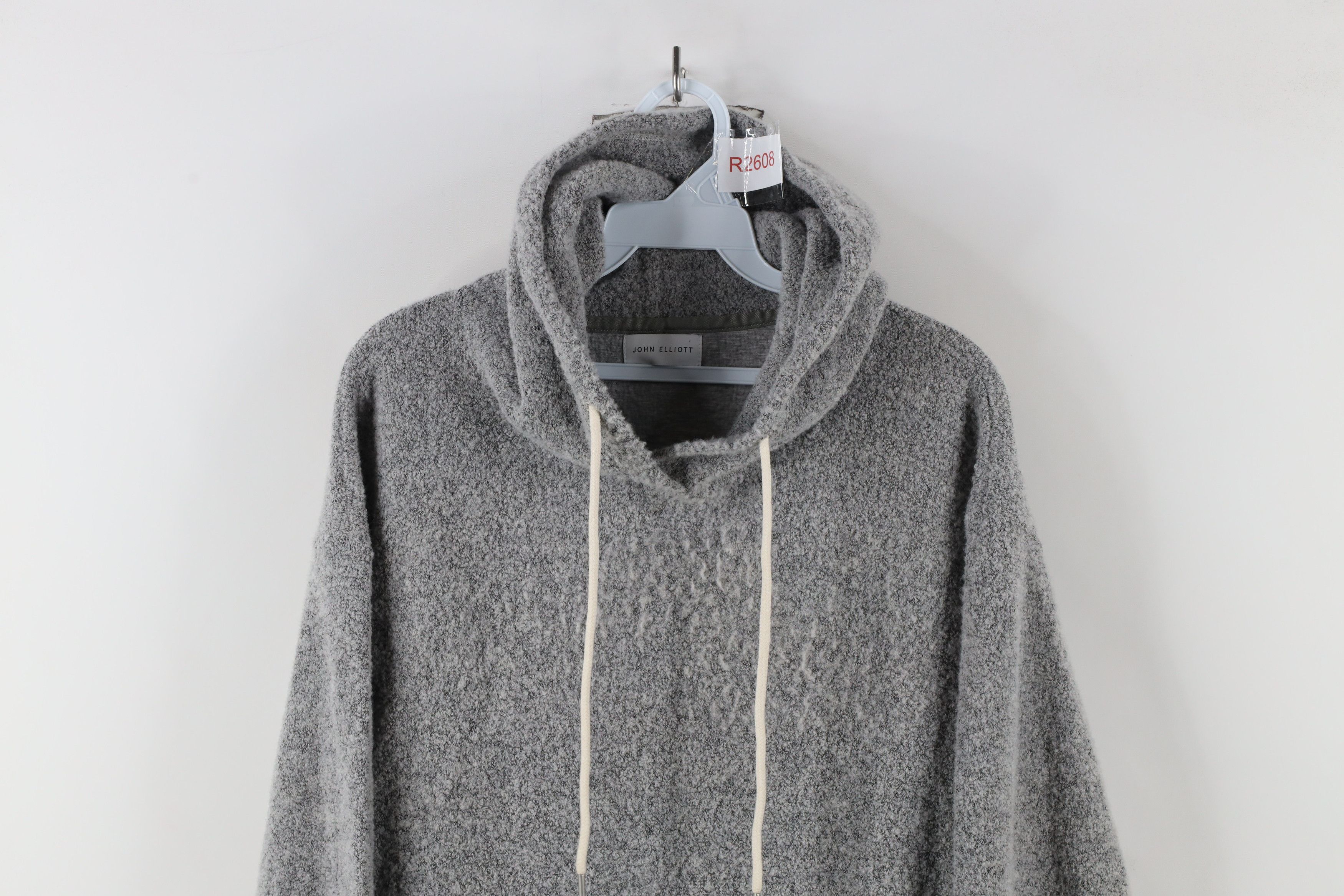John Elliott John Elliott Wool Blend Textured Knit Hoodie Sweatshirt Size US XL / EU 56 / 4 - 2 Thumbnail
