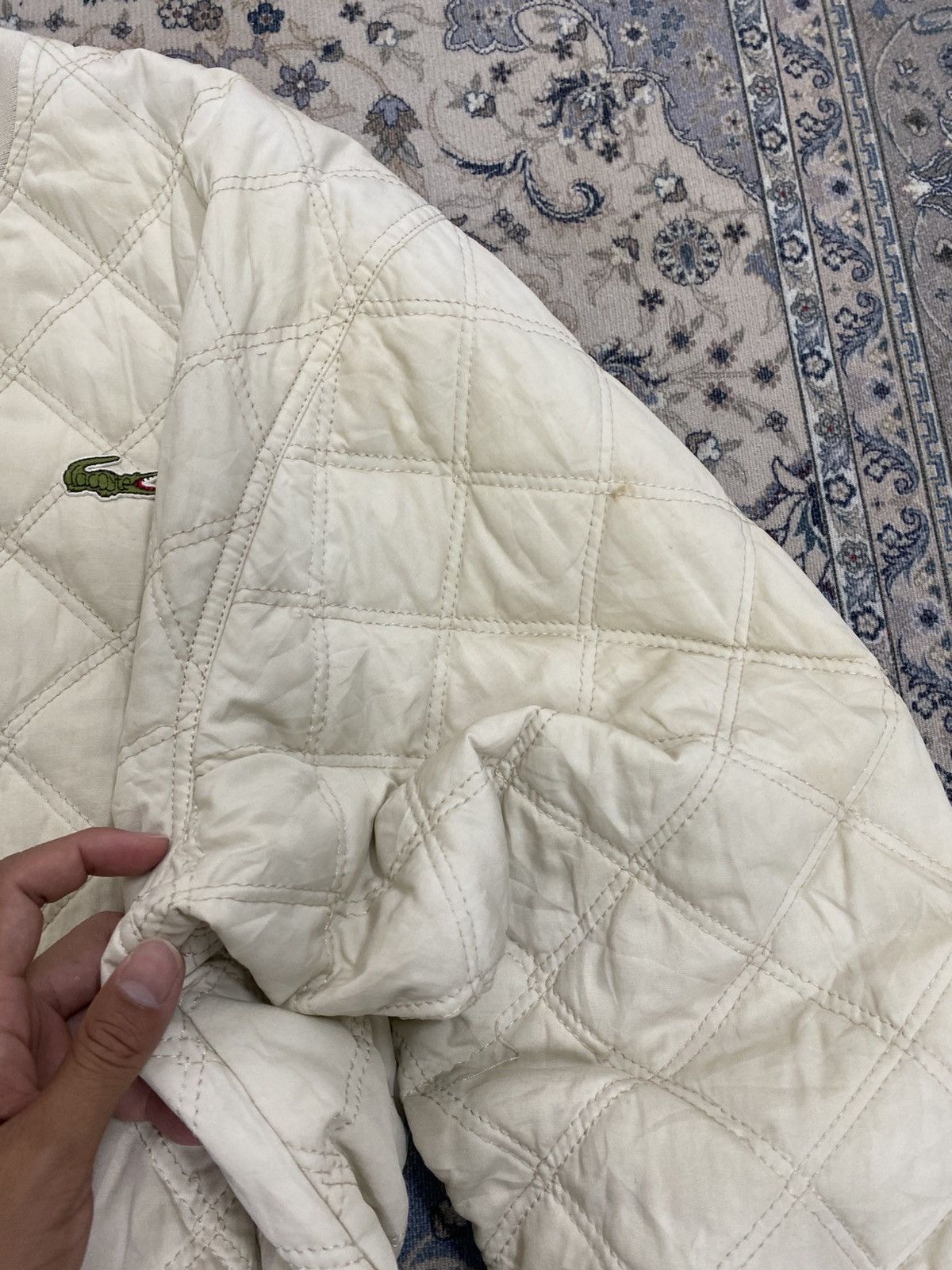 Lacoste VINTAGE 80s LACOSTE QUILTED BOMBER JACKET ZIPPER WINTER Size US S / EU 44-46 / 1 - 5 Thumbnail