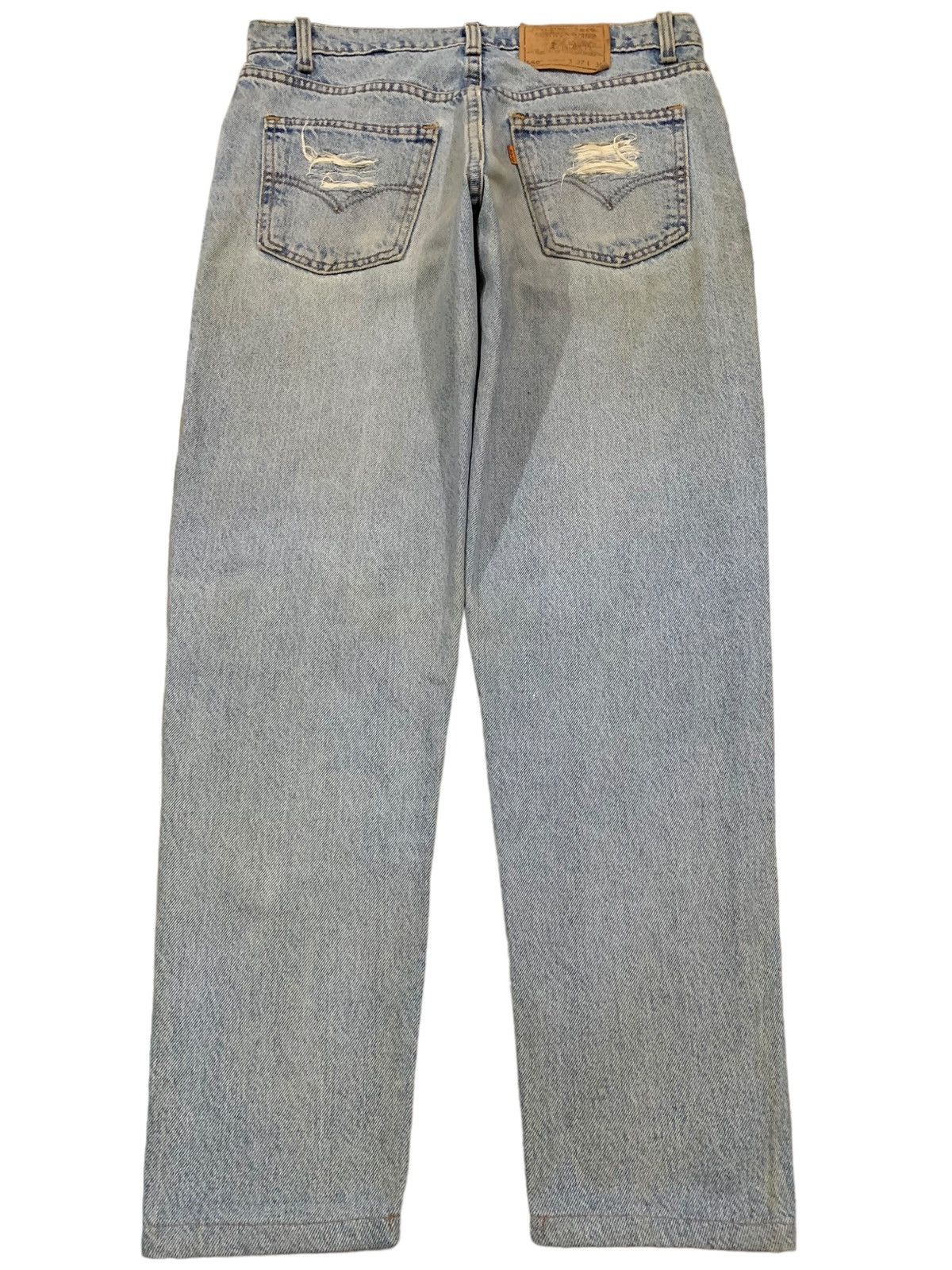 Levi's Vintage 80s Levis 550 Orange Tab Rusty Wash Distressed Jeans Size US 31 - 2 Thumbnail