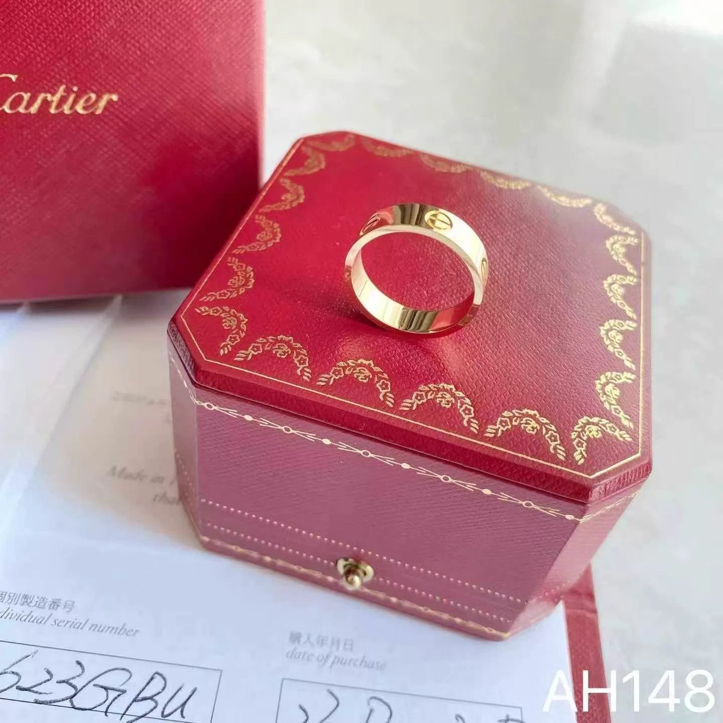 Cartier Cartier Love Wide Ring 18K Yellow Gold 56 Unworn Box&Papers Size ONE SIZE - 6 Thumbnail