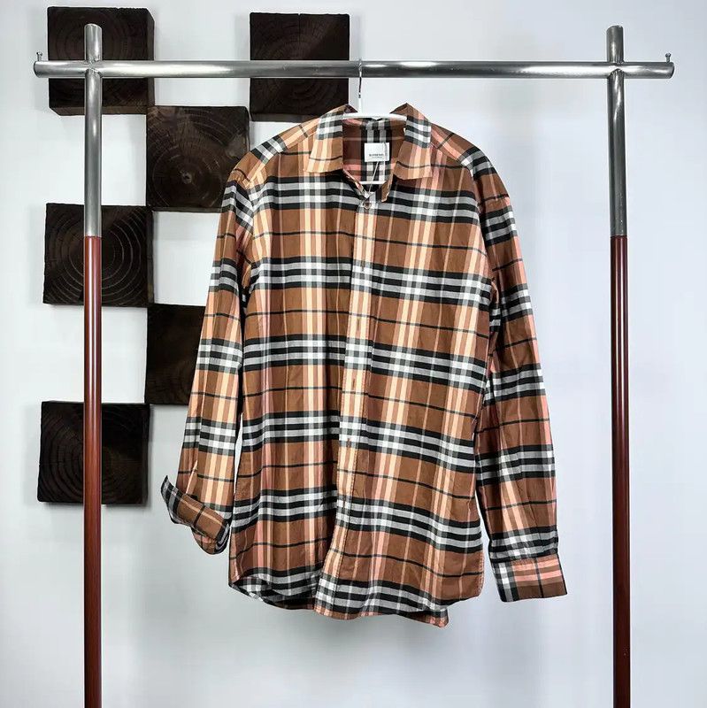 Burberry Burberry Men's Cotton Blend Check Shirt Size US L / EU 52-54 / 3 - 1 Thumbnail