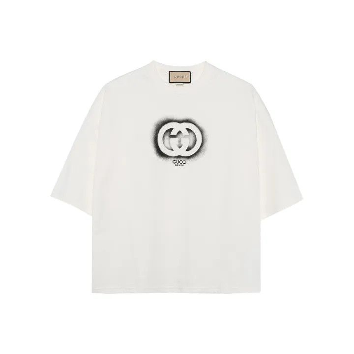 Gucci FW23 Logo Print Casual Short Sleeve Tee