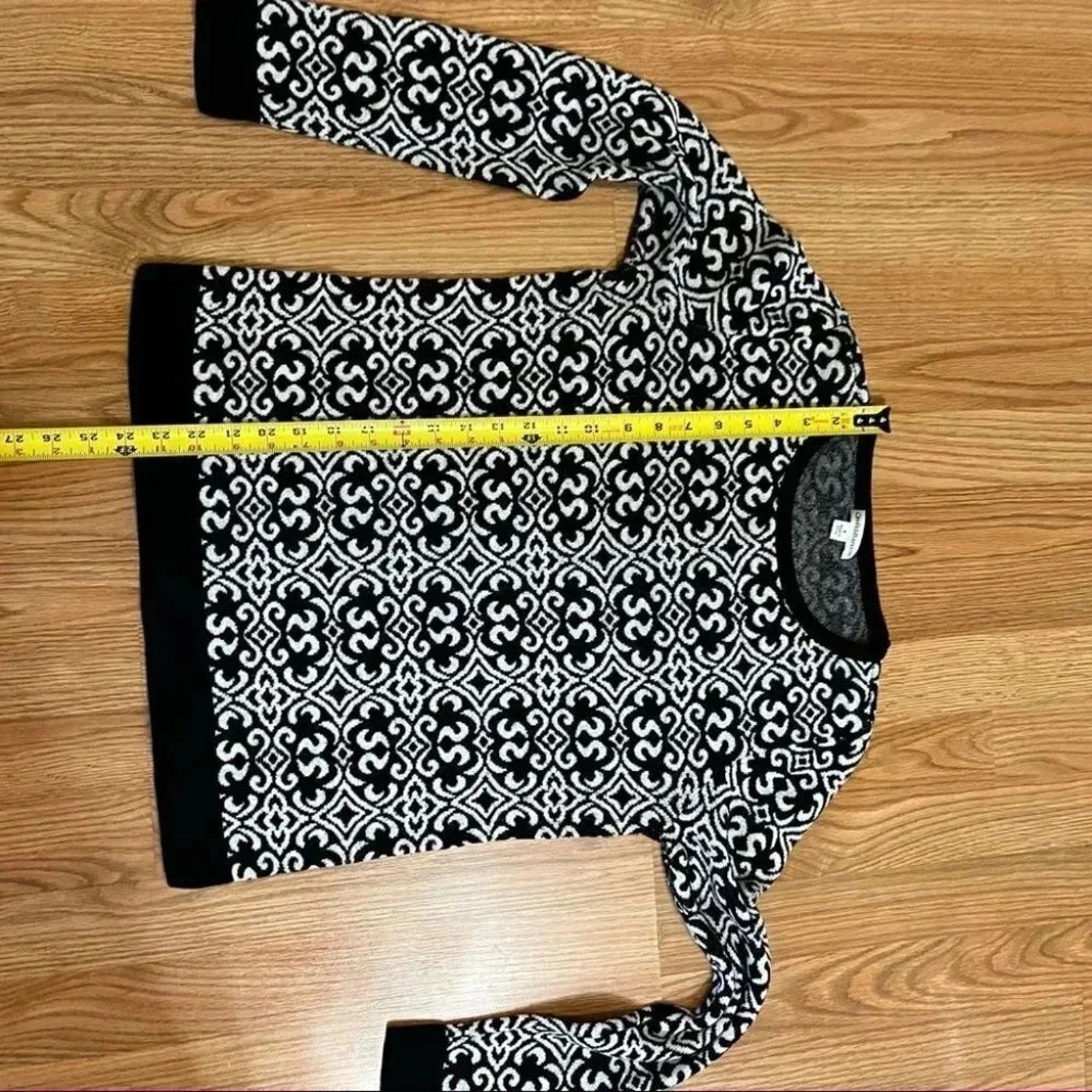 Croft & Barrow Croft & Barrow Black & White Knit Sweater Womens S Pullover Size S / US 4 / IT 40 - 7 Thumbnail