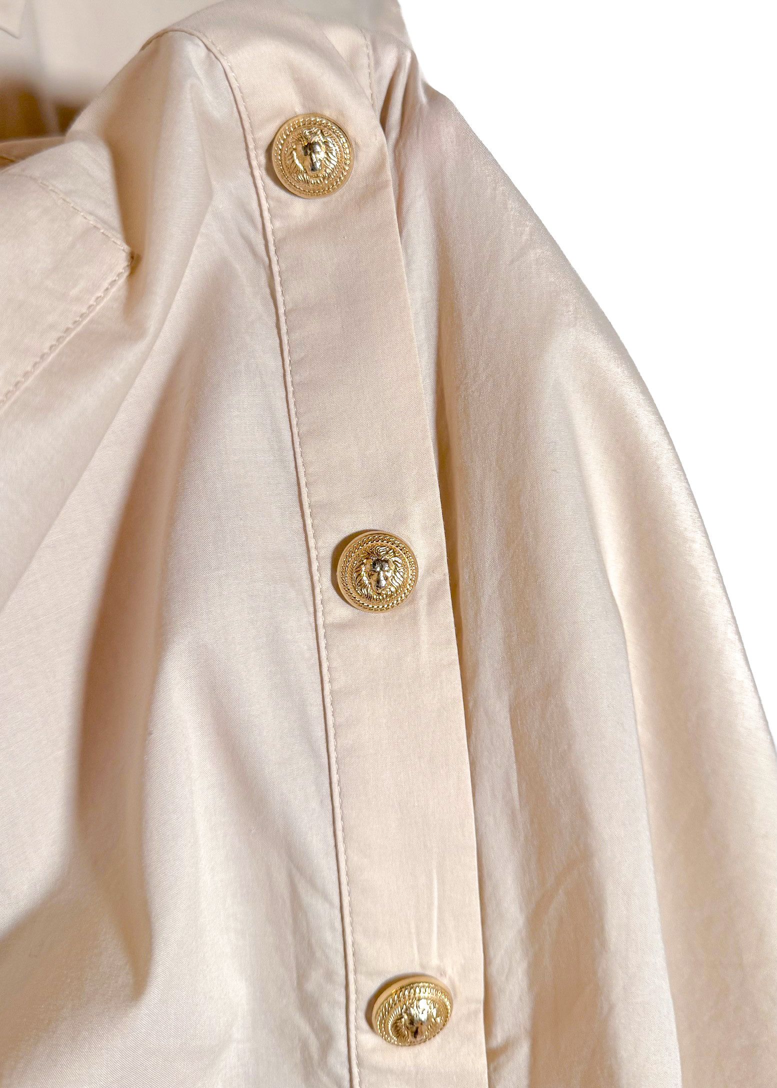 Balmain Balmain Beige Nude Lion Buttoned Light Cotton Shirt Size M / US 6-8 / IT 42-44 - 3 Thumbnail