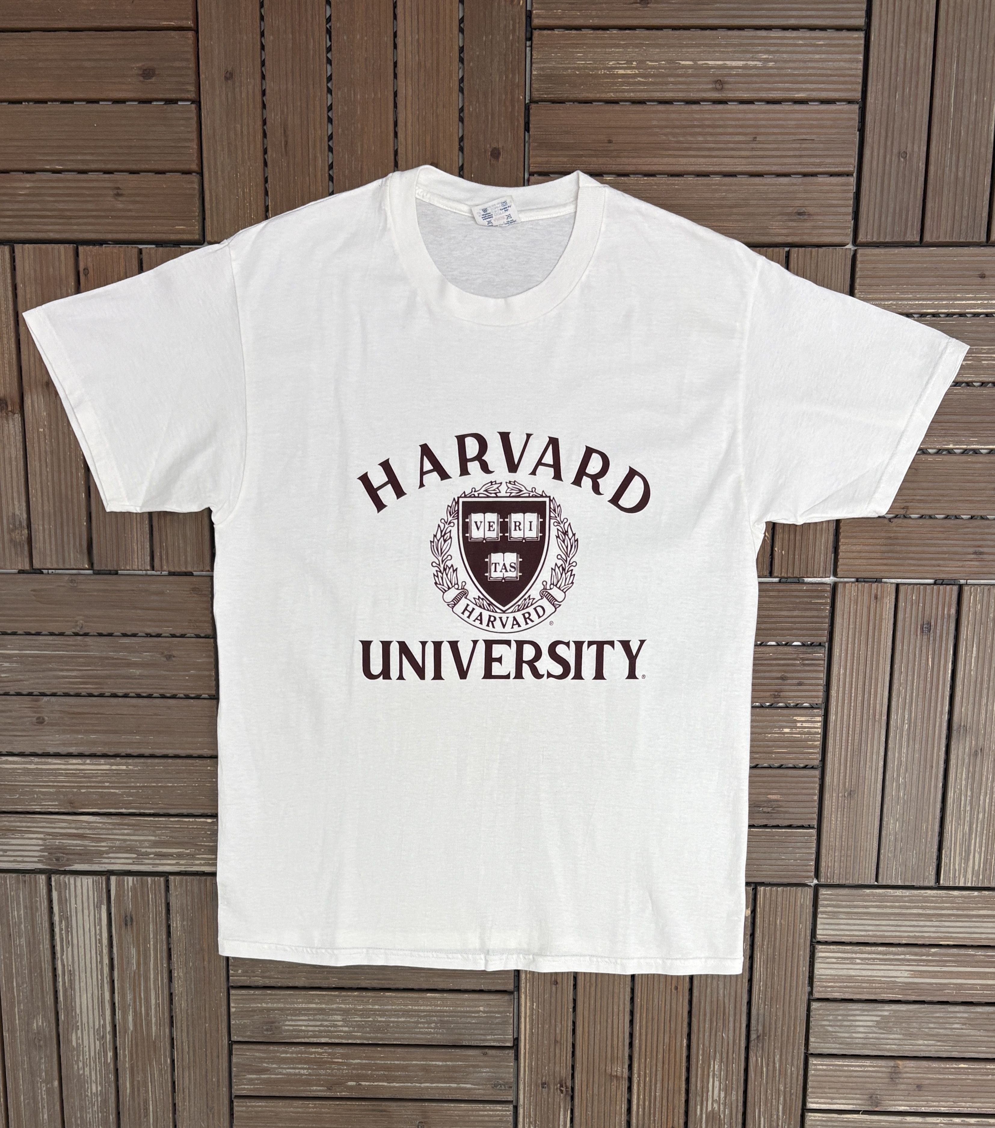 Champion Harvard University Vintage White T-Shirt Tee Size US L / EU 52-54 / 3 - 1 Thumbnail