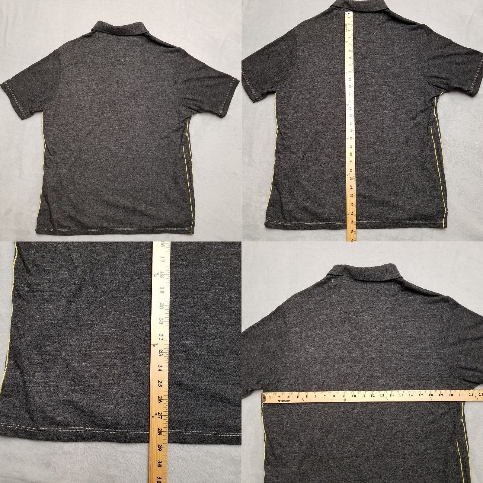 Tommy Bahama VINTAGE Tommy Bahama Polo Shirt Mens L Charcoal Polyester Cotton Blend Golf Shirt Size US L / EU 52-54 / 3 - 8 Thumbnail