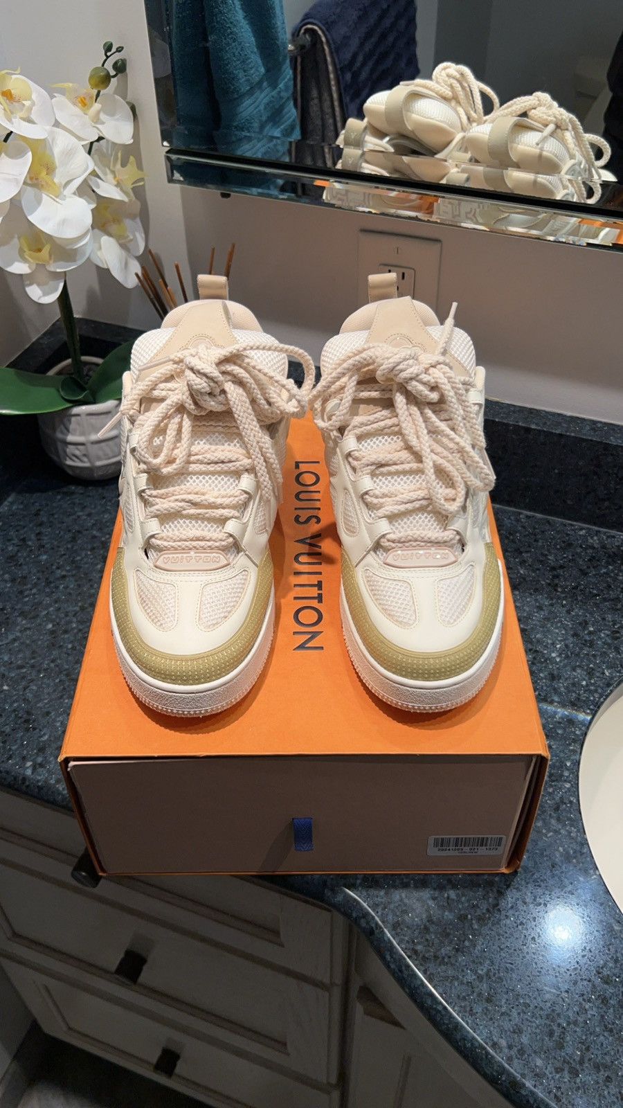 Louis Vuitton Louis Vuitton Skate Trainer ‘Tan/White’ Size 9LV With Box Size US 9 / EU 42 - 5 Thumbnail