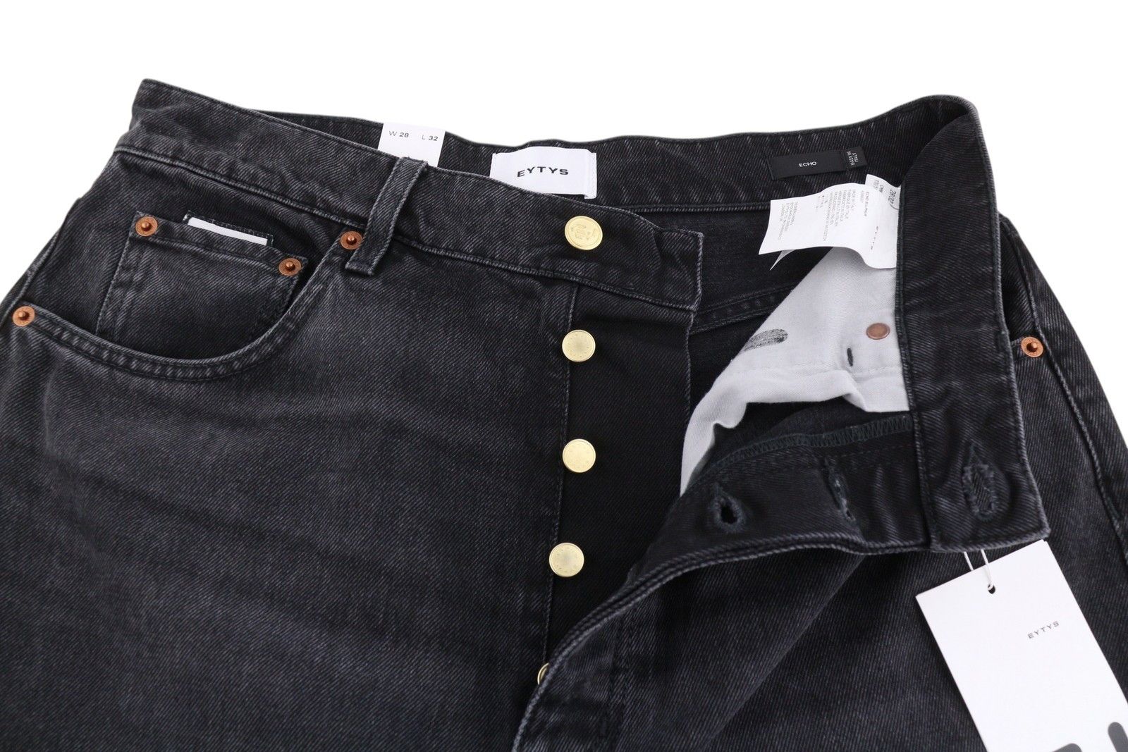 Eytys ECHO SULPHUR ULTRA BAGGY W28/L32 Black Faded RRP370 89317 Size 28" / US 6 / IT 42 - 5 Thumbnail