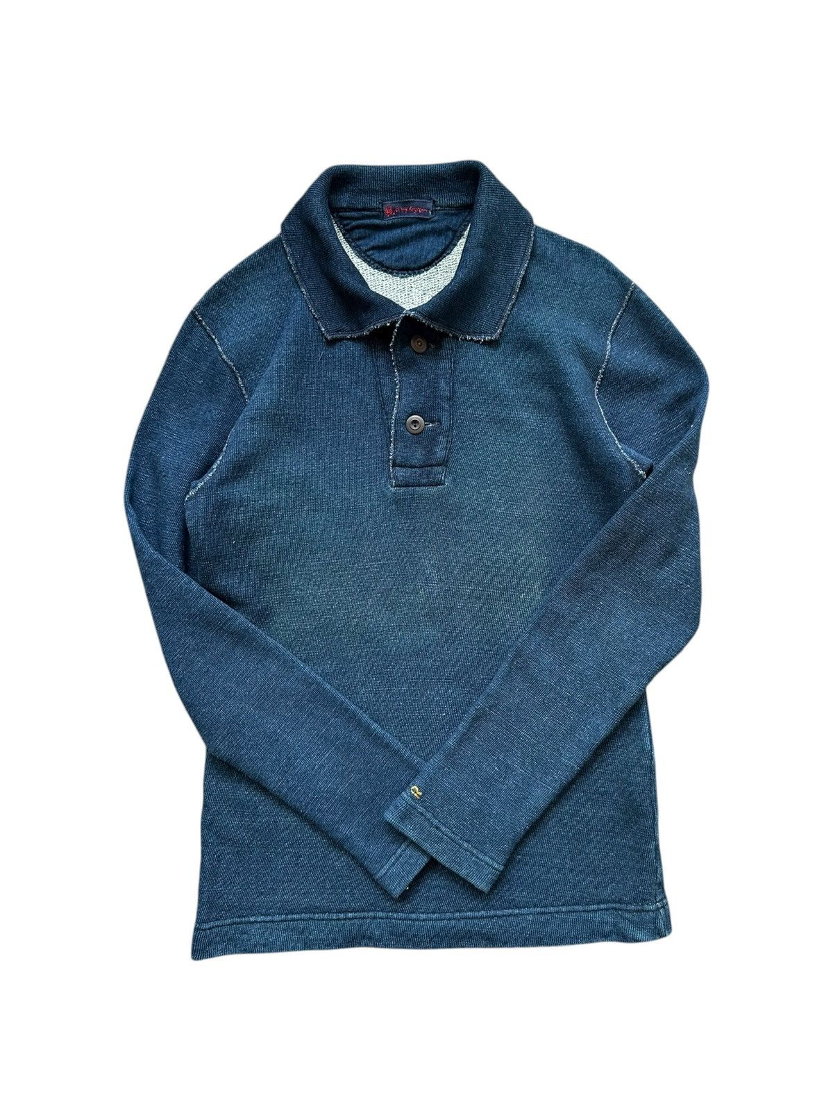 45rpm 00’s R by 45RPM indigo dyed polo long sleeve Size US S / EU 44-46 / 1 - 4 Thumbnail