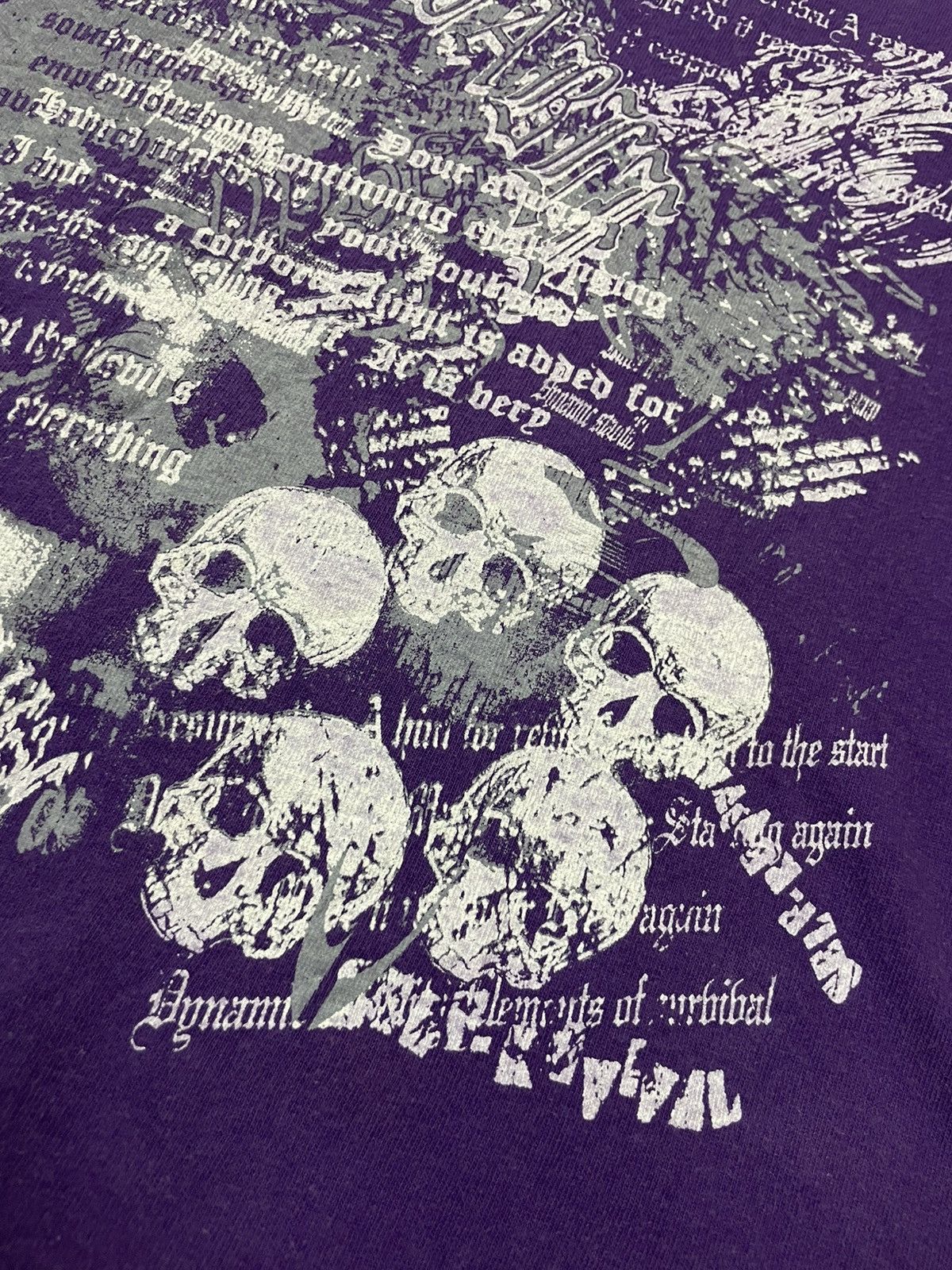 Japanese Brand Vintage Y2K Faded Sideway Wording Poem Skull Size US M / EU 48-50 / 2 - 7 Thumbnail