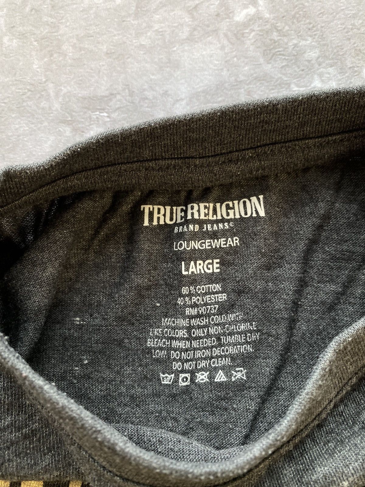 True Religion × Vintage Basic True Religion Brand Jeans Loungewear Big Logo T Shirt Size US L / EU 52-54 / 3 - 5 Thumbnail