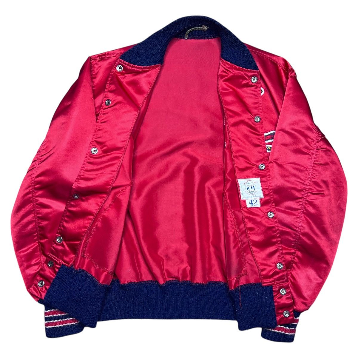 MLB Vtg 1960s MLB St. Louis Cardinals KM Pro Co Red Satin Jacket Size US L / EU 52-54 / 3 - 3 Thumbnail