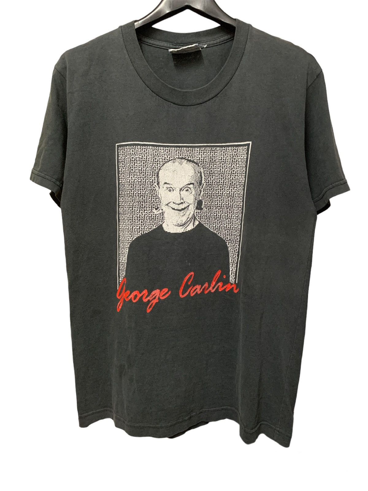 image of Humor x Movie Vintage 90's George Carlin Stand Up Comedy Altered Tee in Black, Men's (Size Medium)