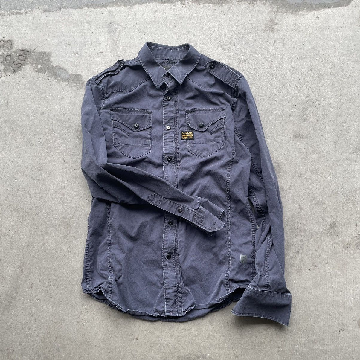 G-Star 00s Navy Tetrucel Utility Shirt Size US M / EU 48-50 / 2 - 7 Thumbnail