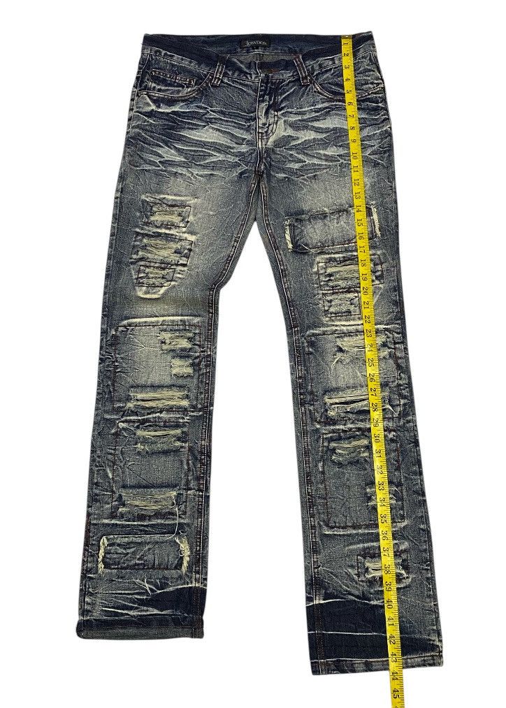 If Six Was Nine × Japanese Brand × LOWBOX LowBox Ripped Distressed Denim Punk Rock Undercover Inspired Size US 32 / EU 48 - 16 Thumbnail