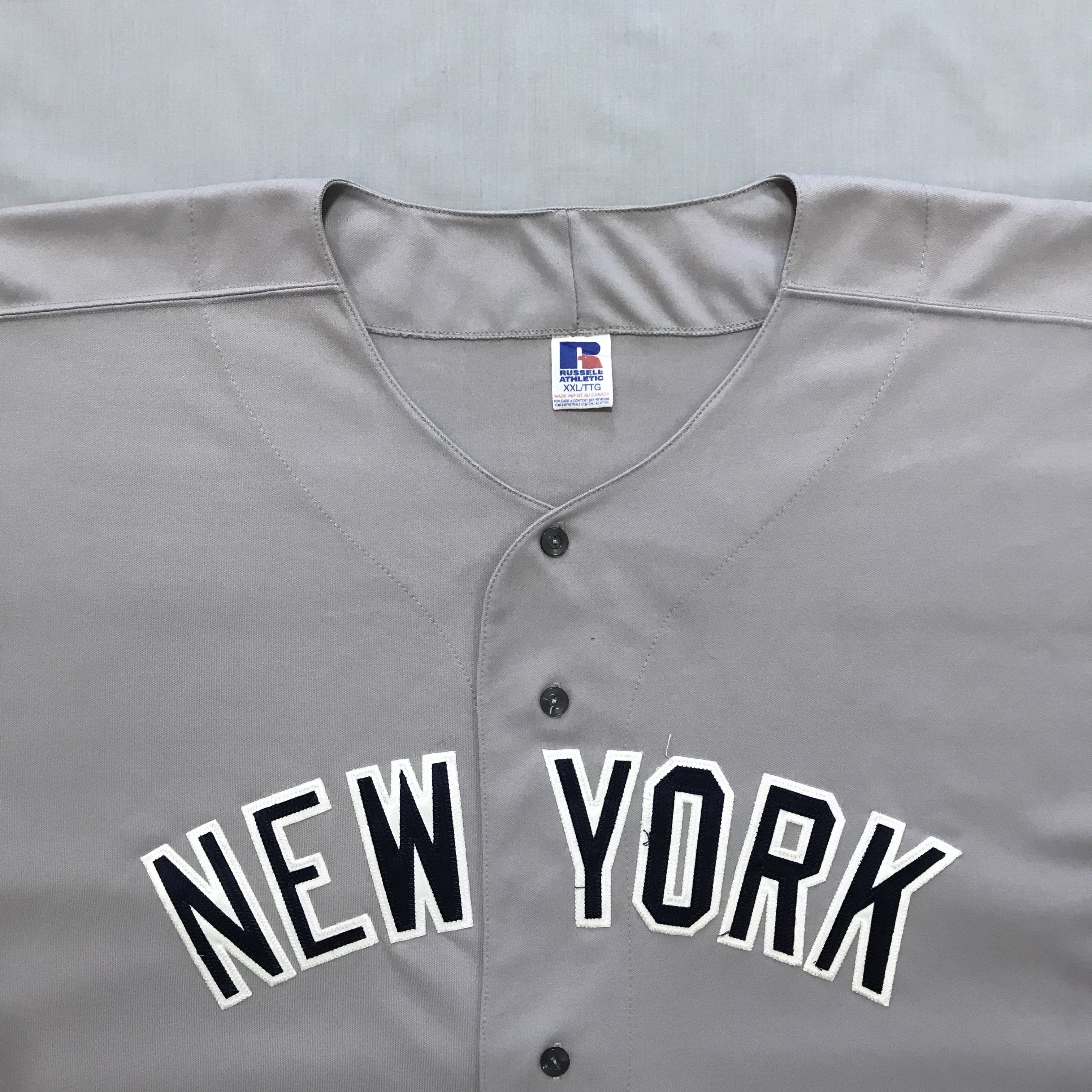 New York Yankees NEW YORK YANKEES Vintage Button Jersey Russell MLB Rare 90s Size US XXL / EU 58 / 5 - 3 Thumbnail