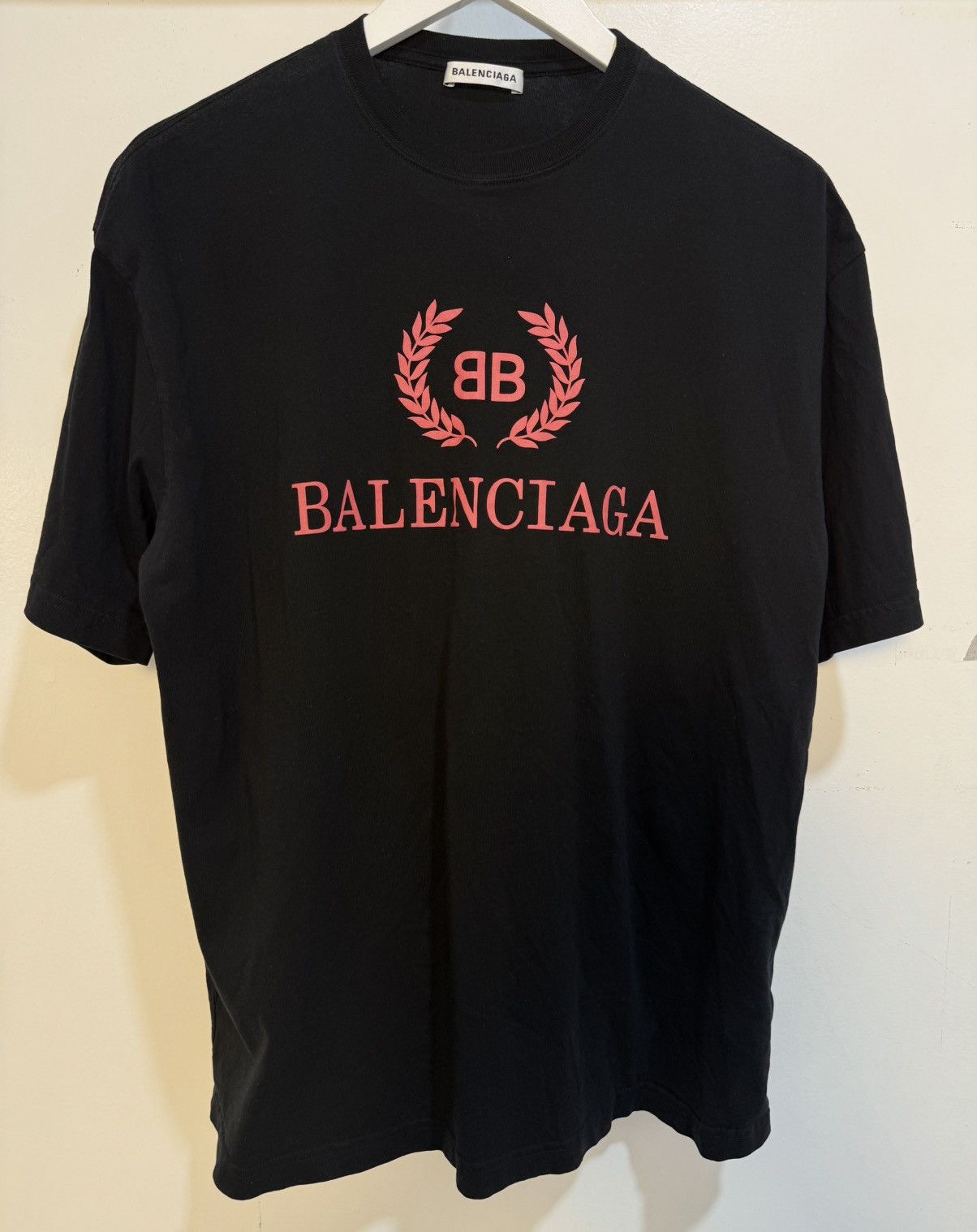 Balenciaga Balenciaga Black Oversized Logo Printed Cotton T-shirt Size US XS / EU 42 / 0 - 1 Thumbnail