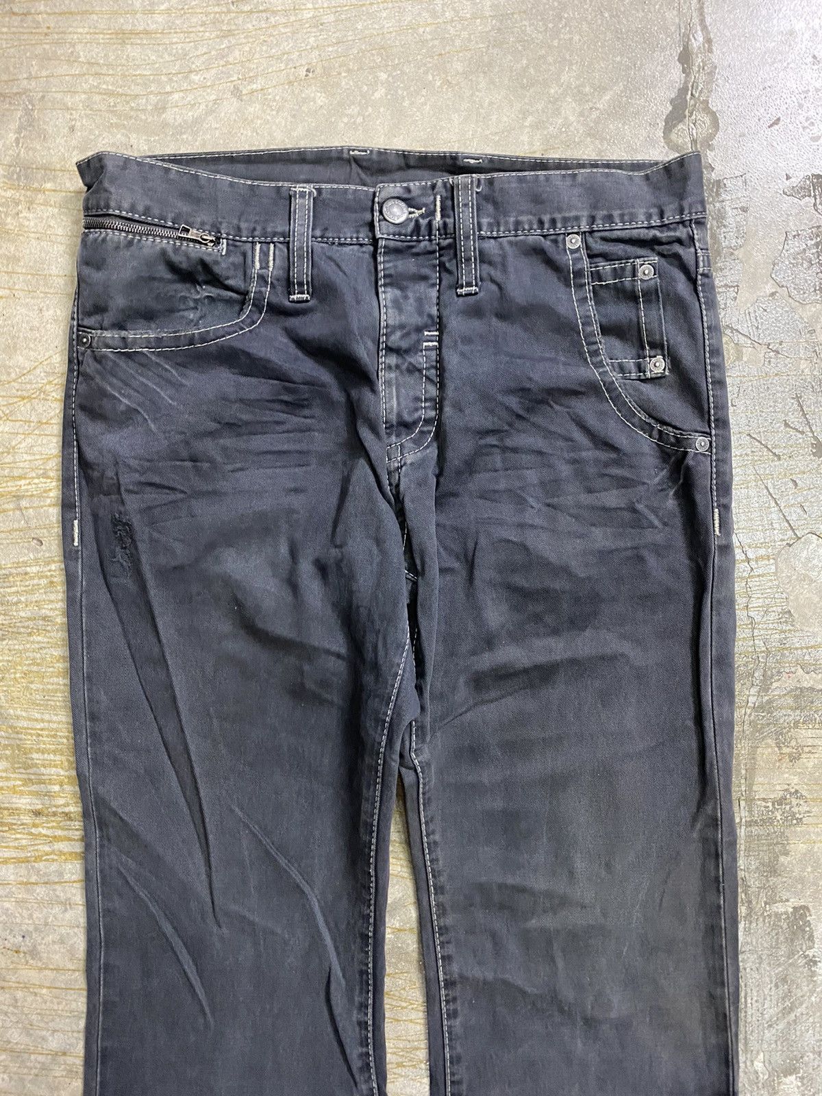 Neil Barrett SS1999 NEIL BARRETT Mud wash distressed denim Size US 33 - 2 Thumbnail