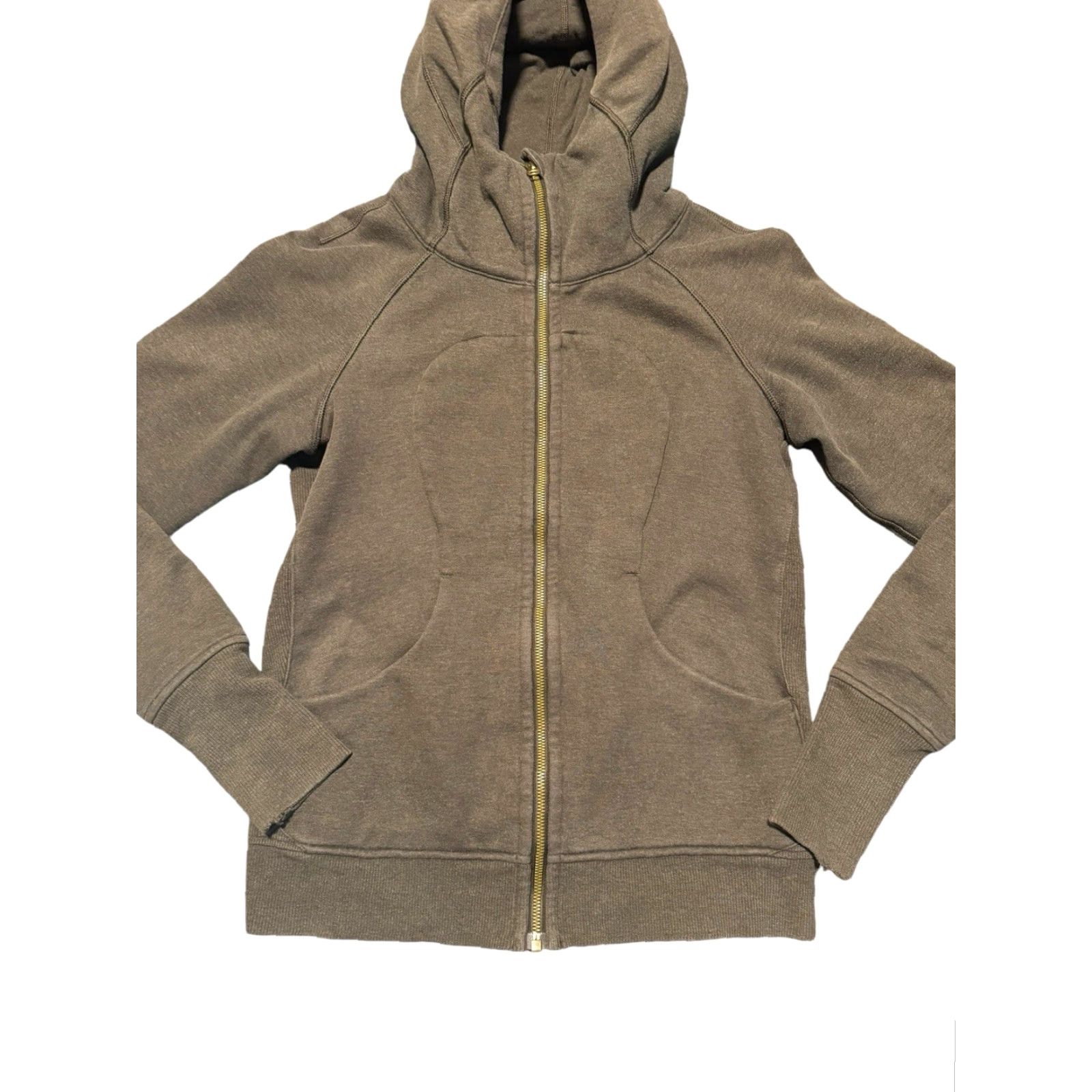 Lululemon Lululemon Scuba Hoodie Womens Distressed Gray Fabric Full Zip Embroidered Sz 6 Size M / US 6-8 / IT 42-44 - 7 Thumbnail