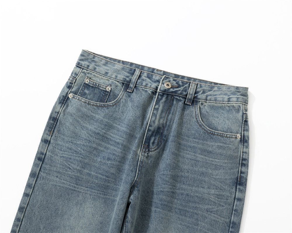 Japanese Brand × Jean Men's hiphop street washed distressed straight jeans Size US 32 / EU 48 - 3 Thumbnail