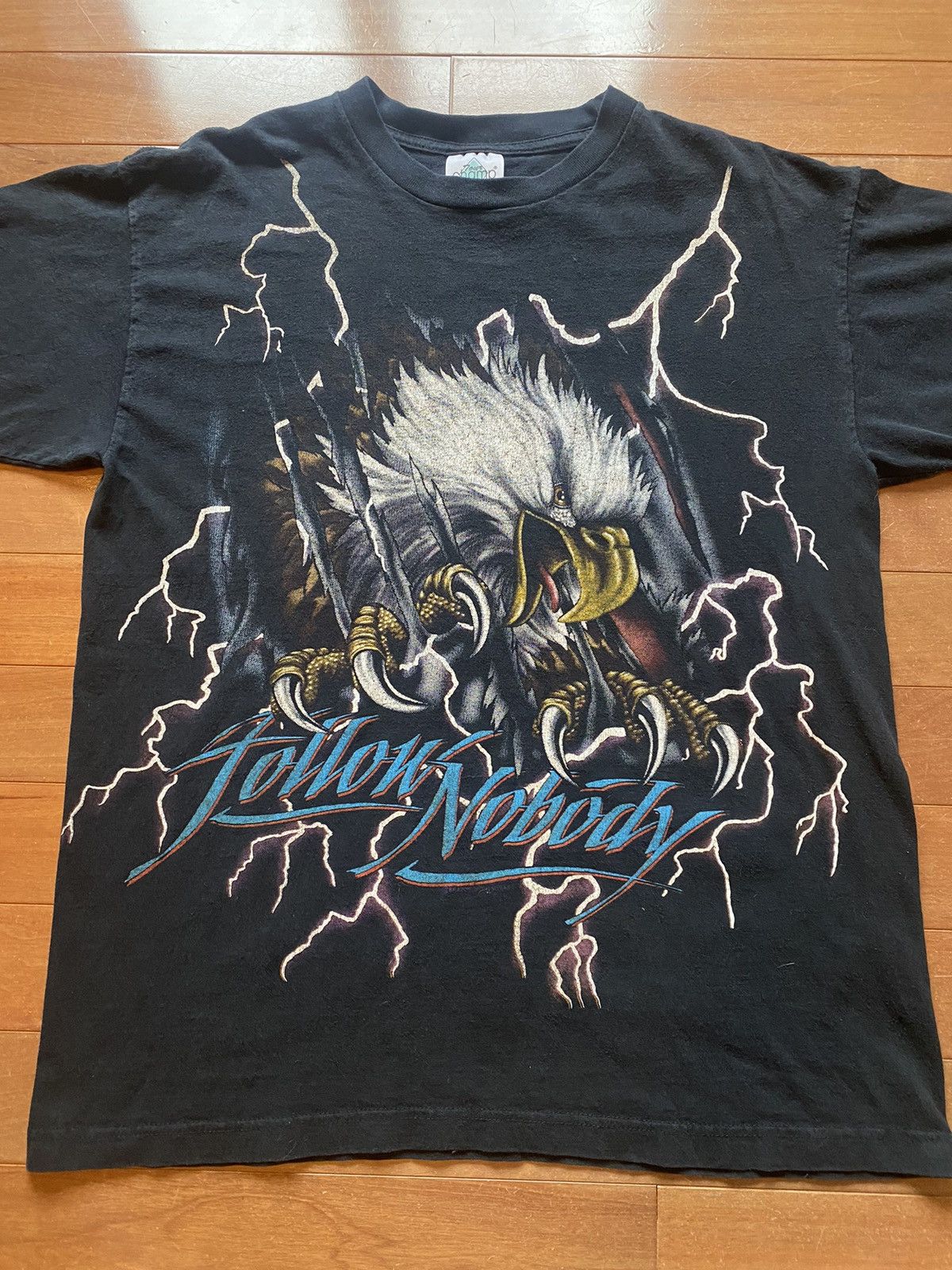 image of Harley Davidson x Vintage 90's American Thunder All Over Print in Black, Men's (Size Large)