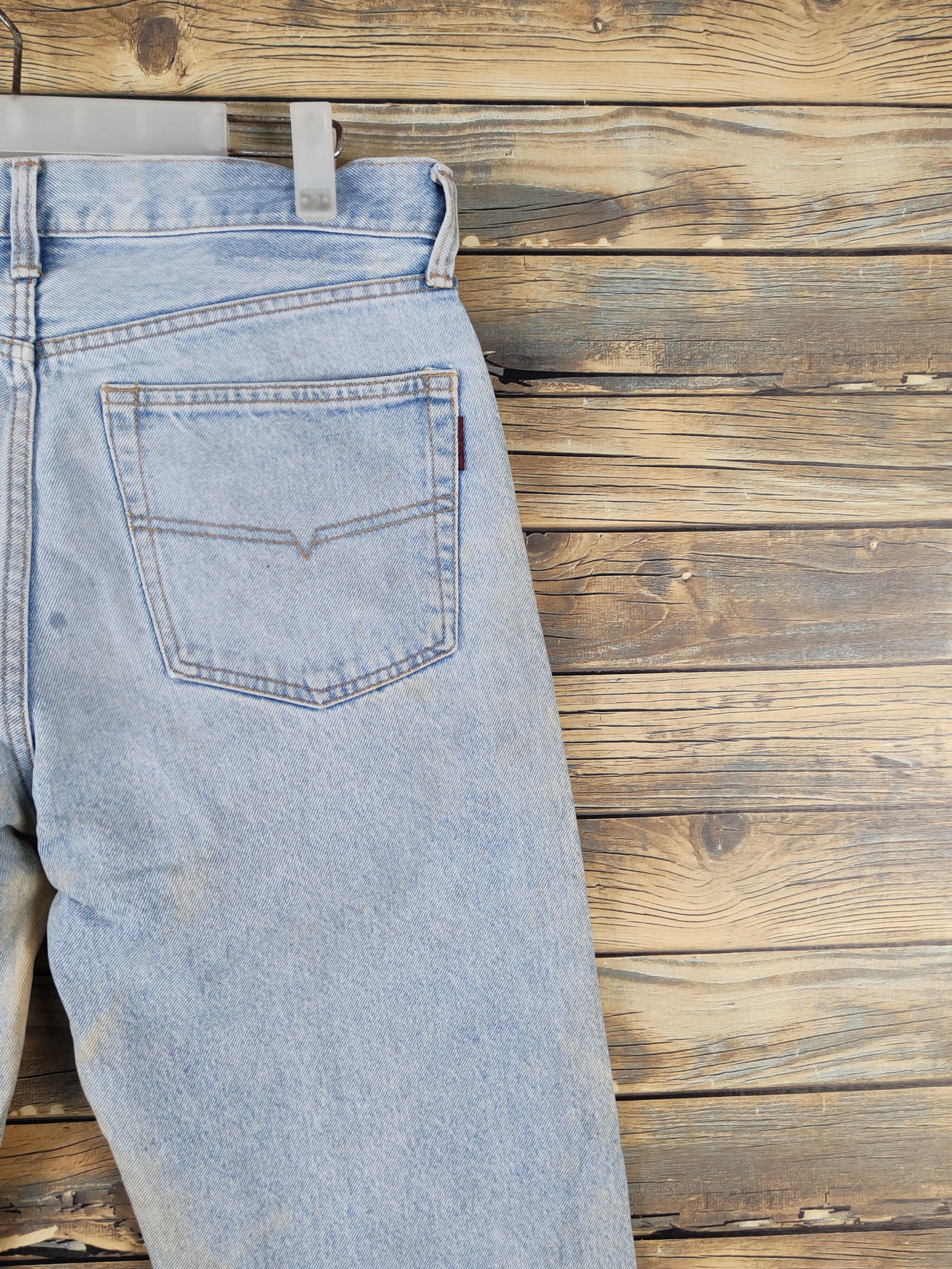 Japanese Brand Fittz Light Blue Distressed Ripped denim Jeans #W1692 Size US 33 - 11 Thumbnail