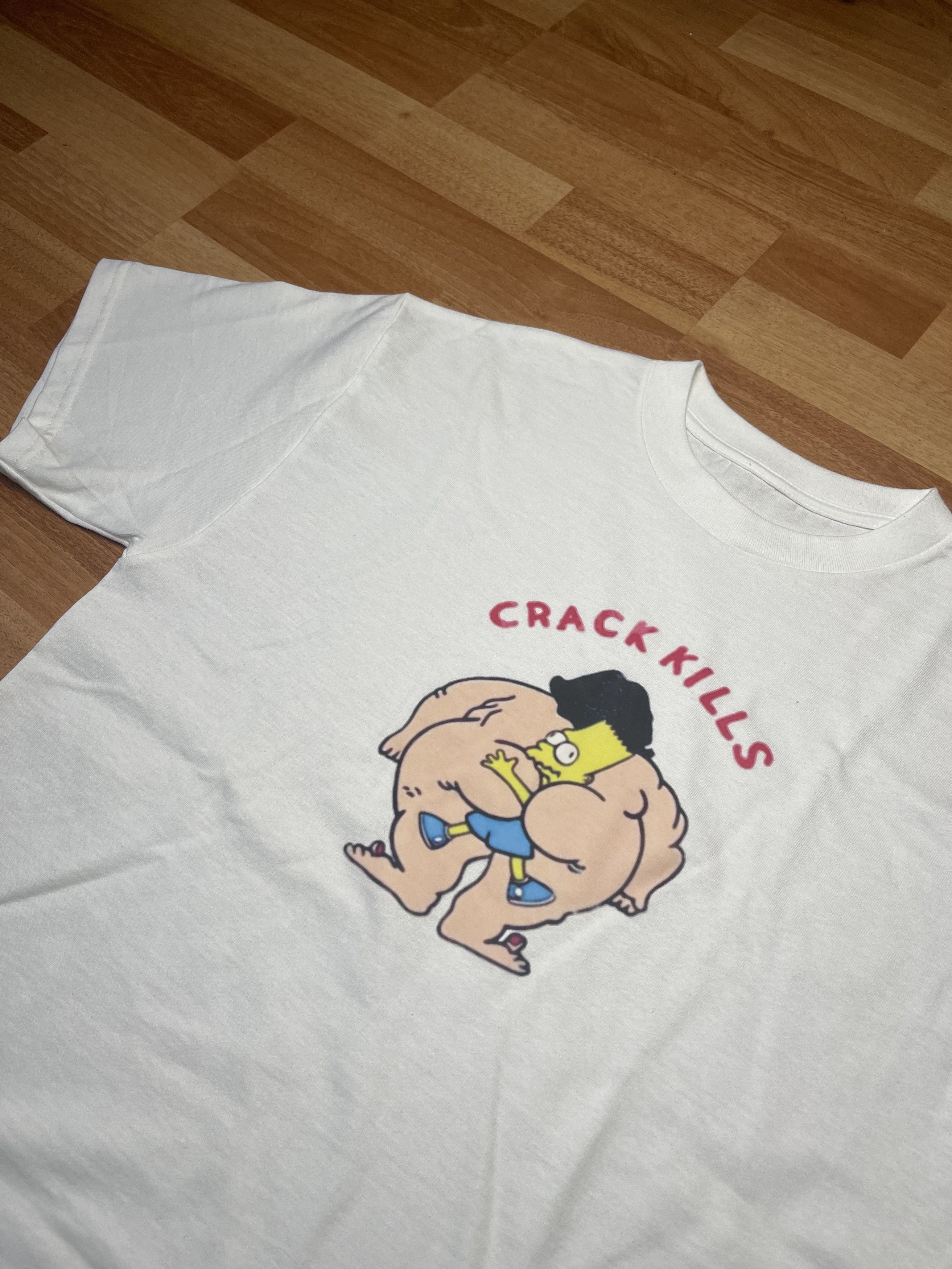 Vintage Crack Kills Bart Simpsons T-shirt Size US L / EU 52-54 / 3 - 2 Thumbnail