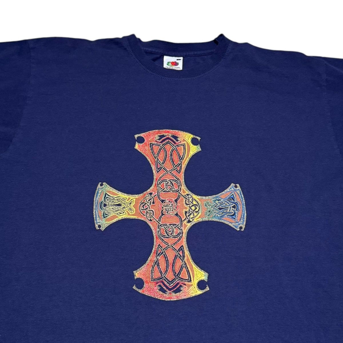 Fruit Of The Loom FOTL Celtic Cross Saint Cuthbert’s Way Shirt Adult L Size US L / EU 52-54 / 3 - 2 Thumbnail