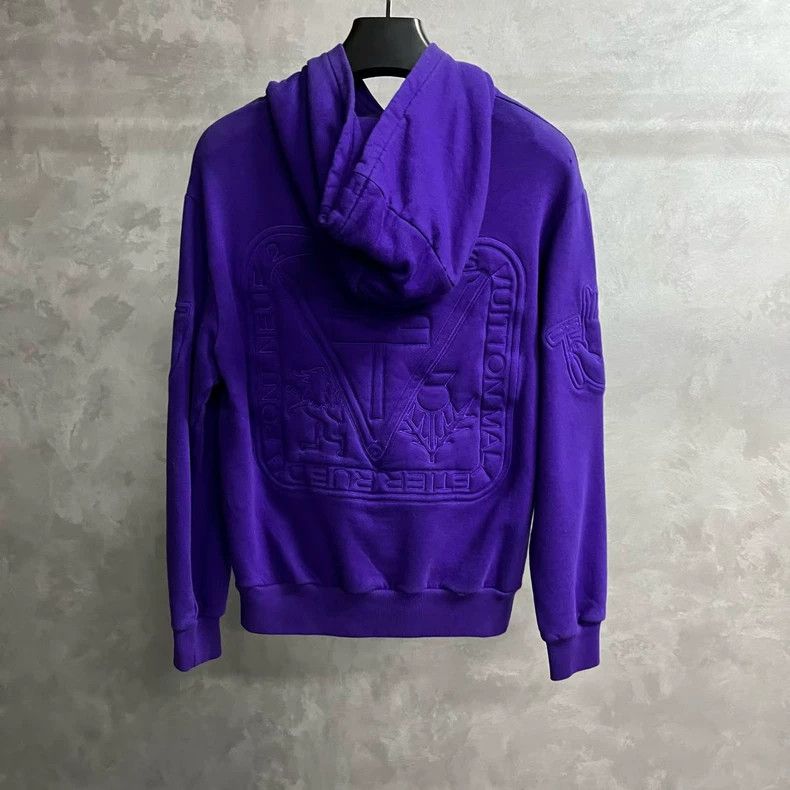 Louis Vuitton Louis Vuitton Purple embossed casual long-sleeve hooded sw Size US XXS / EU 40 - 5 Thumbnail