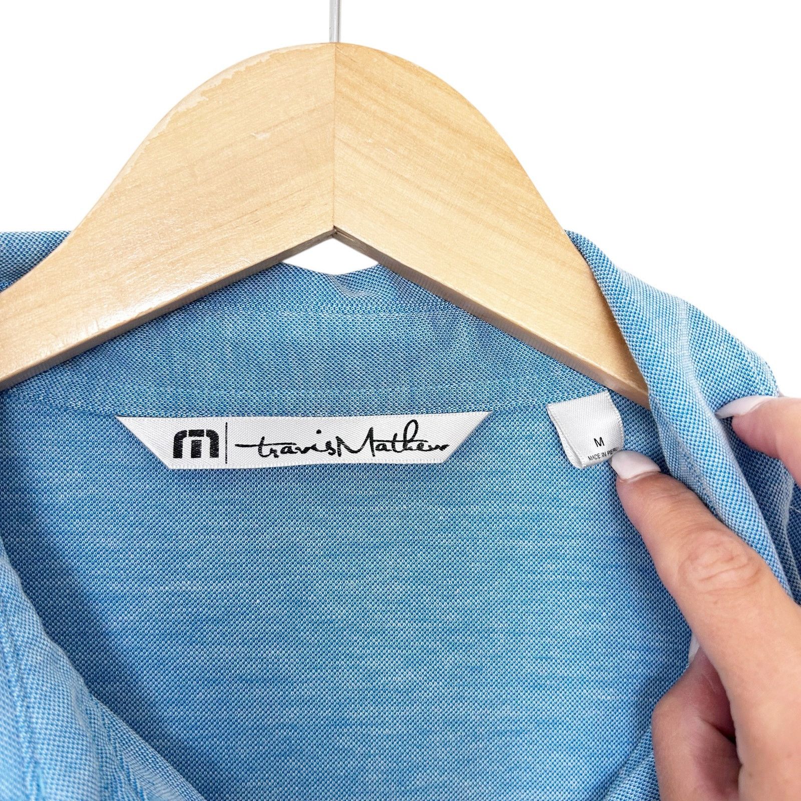 TravisMathew Travis Mathew Blue Short Sleeve Golf Polo Sz M Size US M / EU 48-50 / 2 - 3 Thumbnail