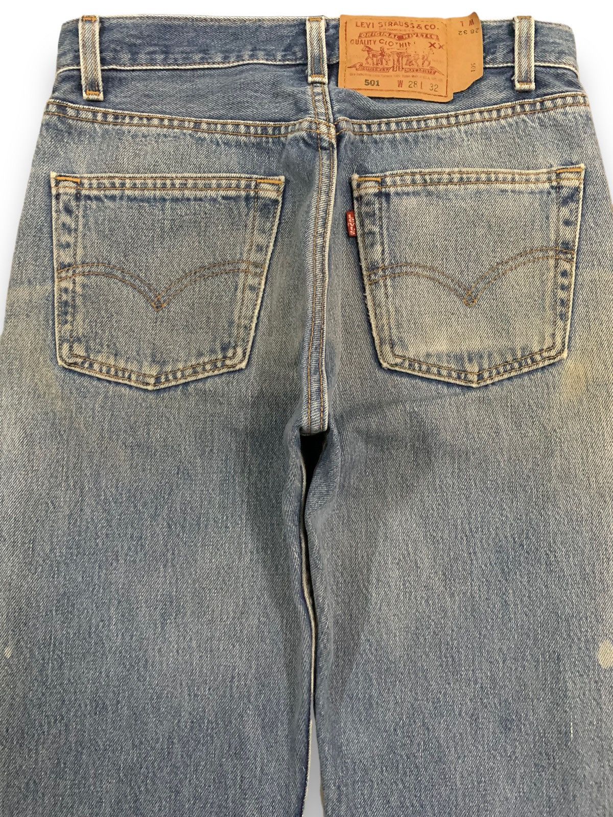 Levi's Vintage 90s Levis 501 Distressed Jeans Stamp Button #501 Size US 28 / EU 44 - 11 Thumbnail