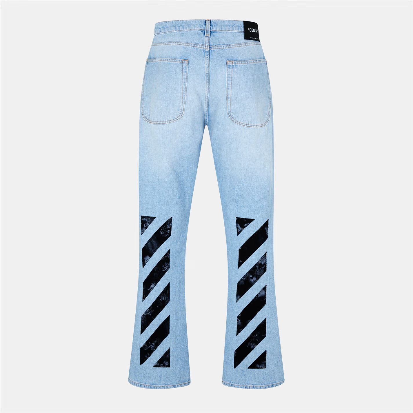 Off-White o1g2r1mq0326 Diag Relax Relaxed Straight Leg Jeans in Blue Size US 34 / EU 50 - 2 Thumbnail