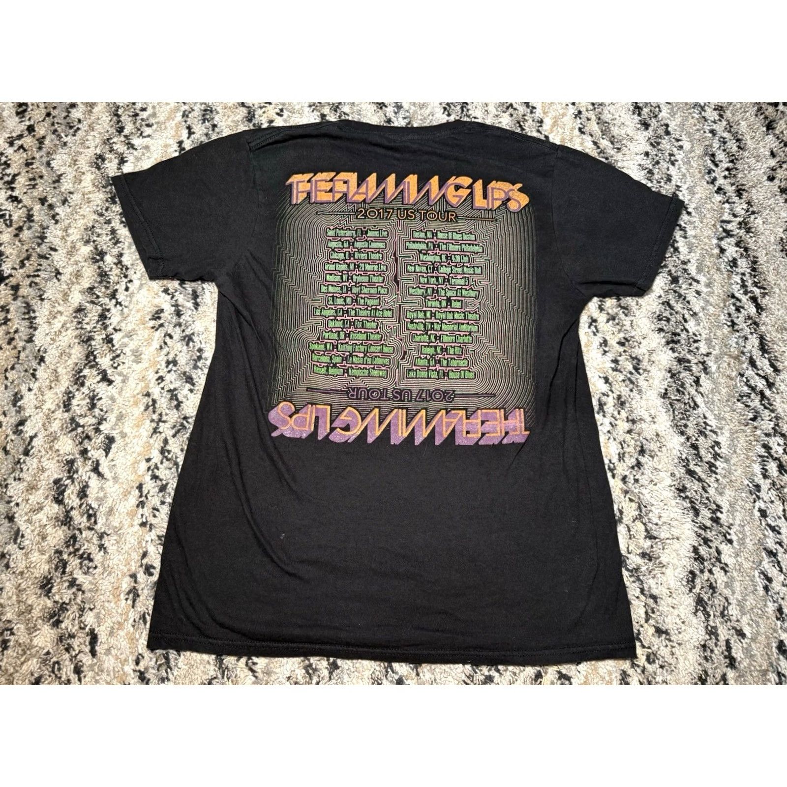 Tultex The Flaming Lips Tour 2017 Concert Tour Tee Shirt Men's Small RARE!! Size US S / EU 44-46 / 1 - 4 Thumbnail