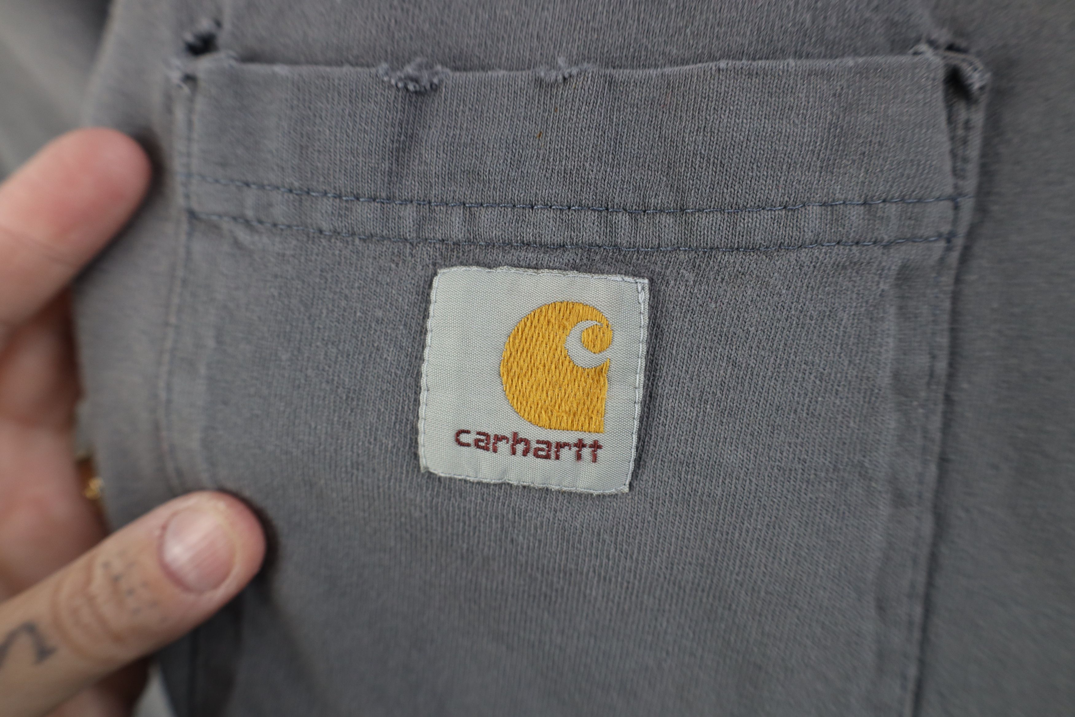 Carhartt Vintage Carhartt Heavyweight Pocket T-Shirt Gray Cotton Size US XXL / EU 58 / 5 - 4 Thumbnail