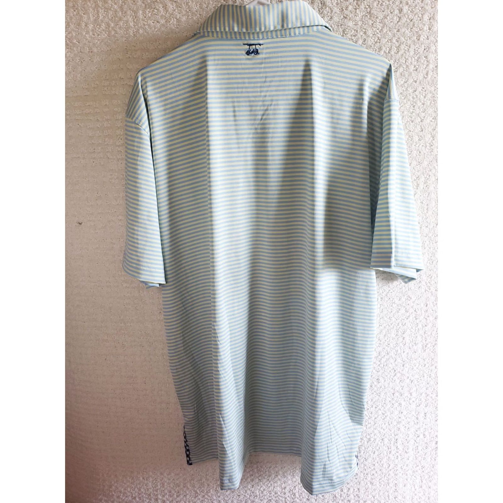 Vintage Bald Head Blues Polo Shirt Short Sleeve Men XL Blue Yellow Striped Chest Logo Golf Polo Shirt Size US XL / EU 56 / 4 - 7 Thumbnail