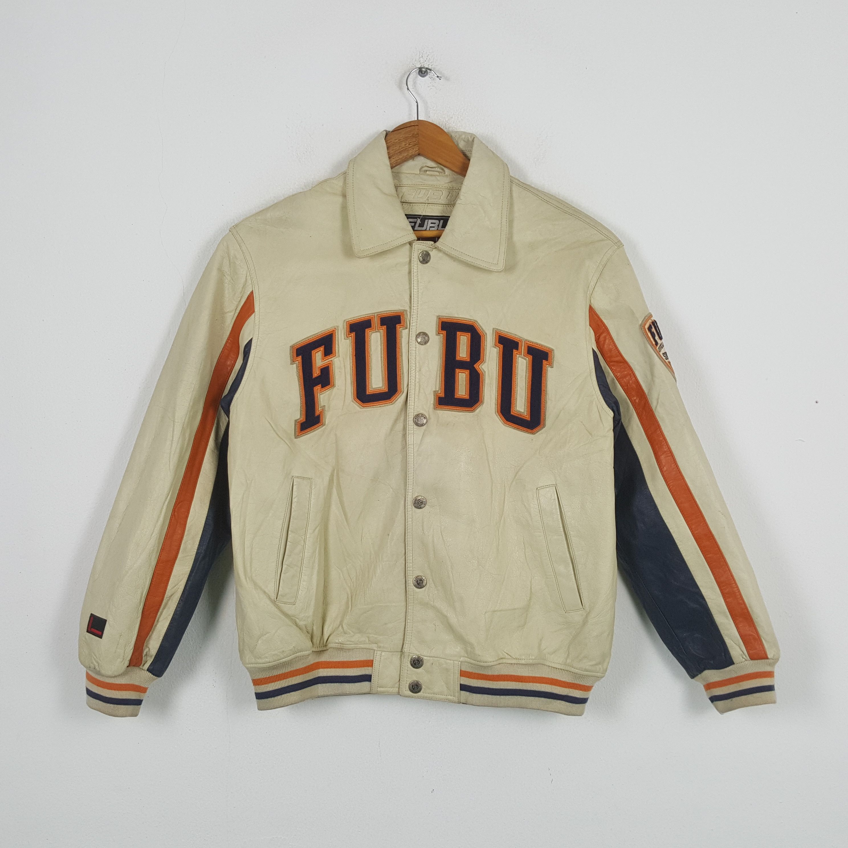 Fubu × Vintage Vintage FUBU Skateboard Streetwear Leather Jacket C286N4 Size US L / EU 52-54 / 3 - 1 Thumbnail