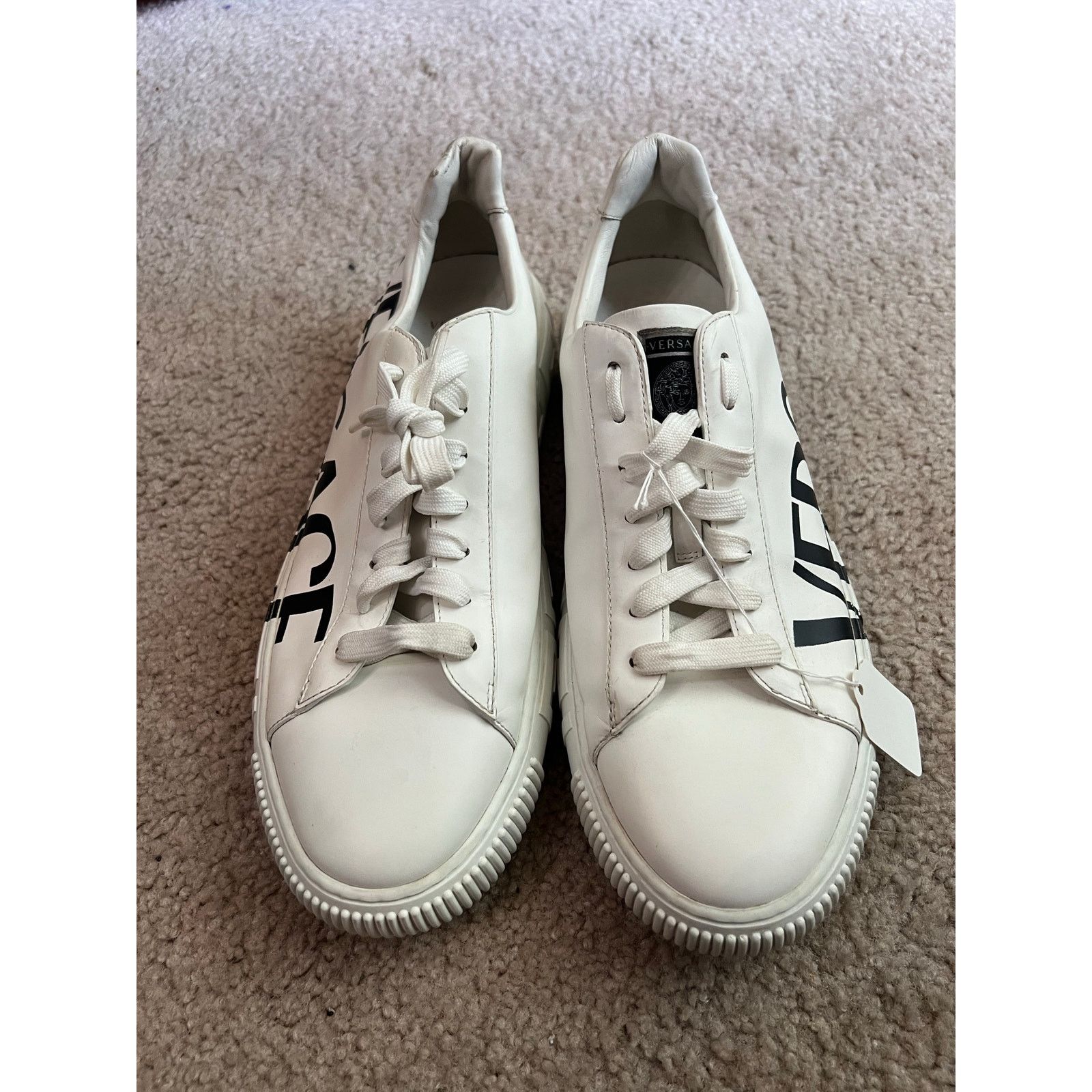 Versace Versace Vitello Sneaker White Black Men’s Size 11.5 US Size US 11.5 / EU 44-45 - 5 Thumbnail