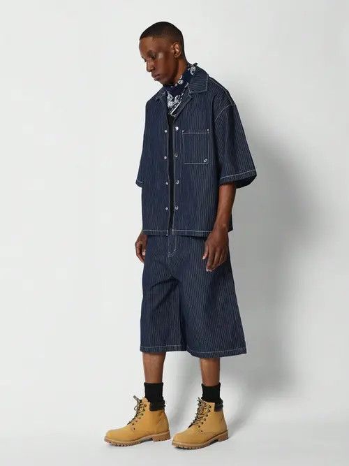 Jean Baseball Jeans Drip Drill Shorts Jorts Size US 34 / EU 50 - 4 Thumbnail