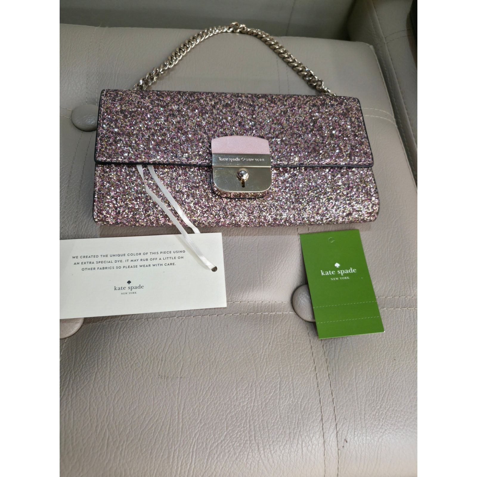 Kate Spade Nwt Kate Spade Rose Gold Pink Glitter Sunset Lane Milou Size ONE SIZE - 4 Thumbnail