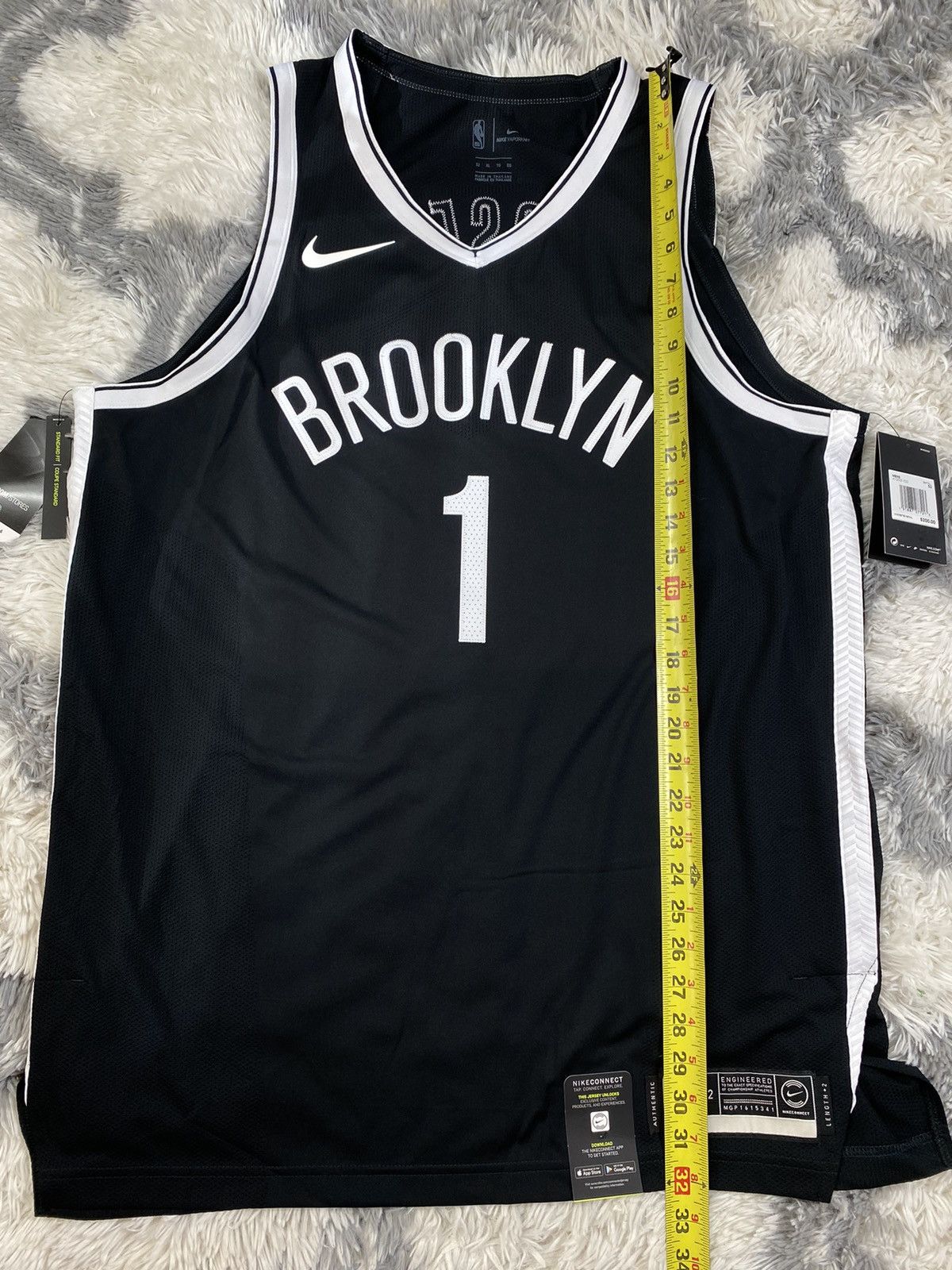 Nike BROOKLYN NETS NBA AUTHENTIC BASKETBALL JERSEY NIKE MEN Size US XL / EU 56 / 4 - 6 Thumbnail