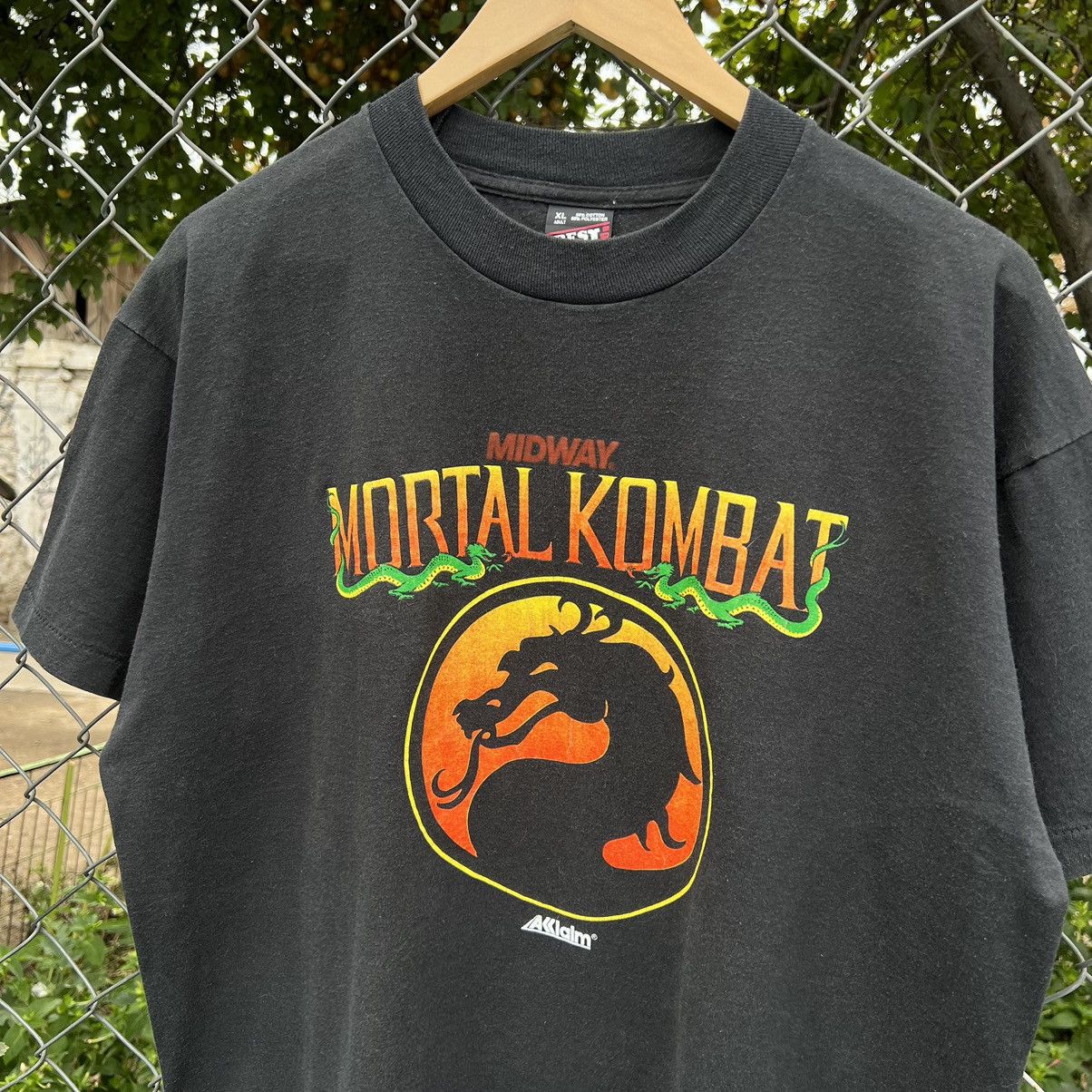 image of Mortal Kombat Vintage Shirt Midway in Black, Men's (Size XL)