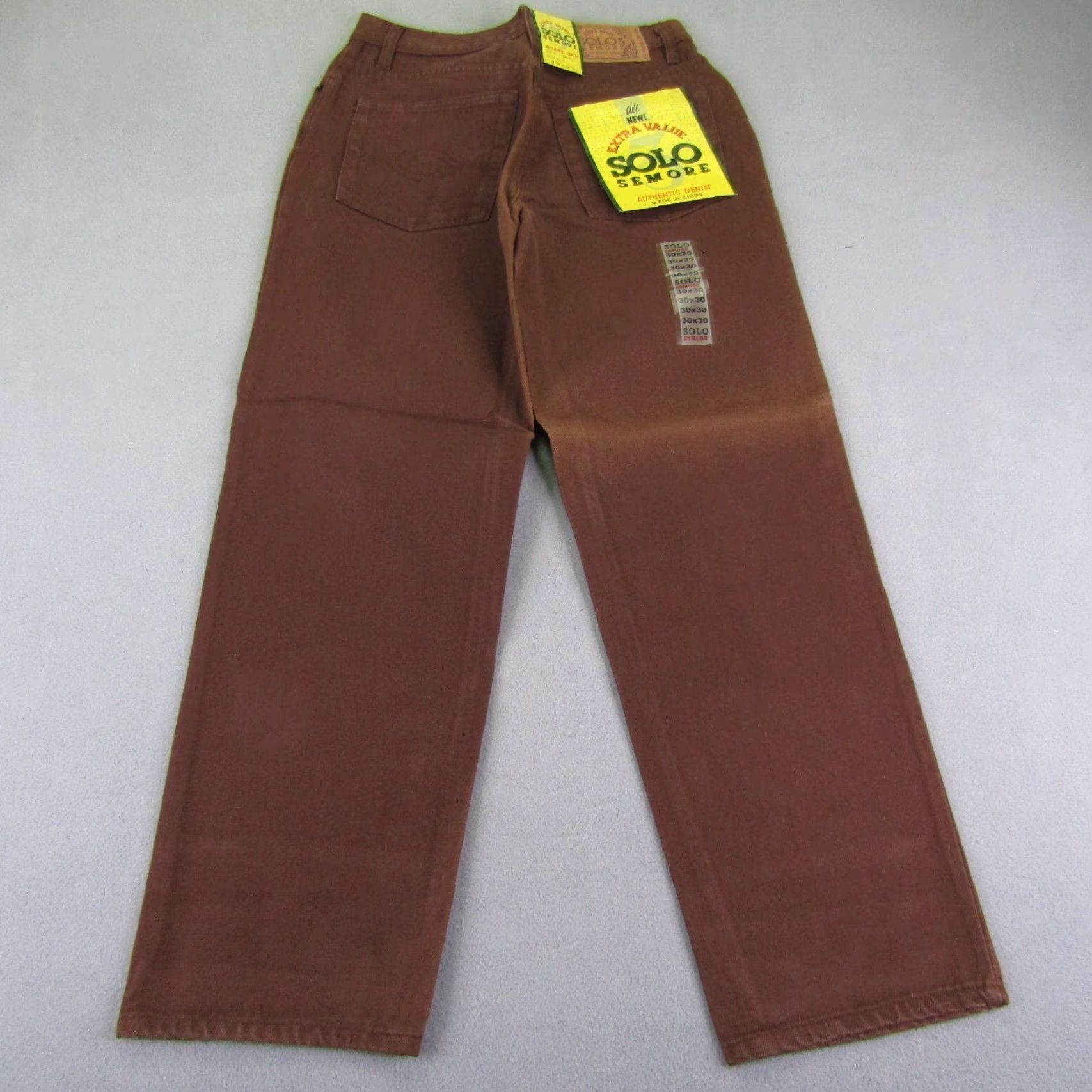Vintage VINTAGE Solo Semore Jeans Mens 30x30 Blue Denim Straight Leg 90s Y2K Deadstock Jeans Mens Size US 28 / EU 44 - 2 Thumbnail