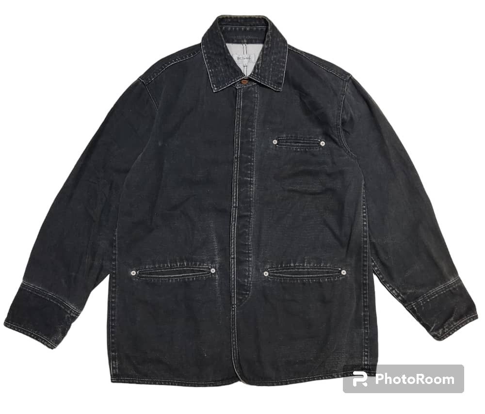 image of B.c Factory Denim Jacket in Grey, Men's (Size Large)