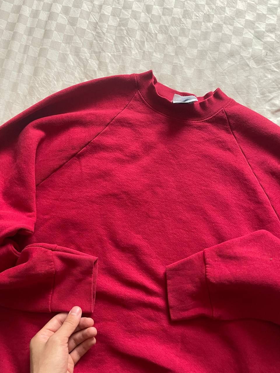 Fruit Of The Loom Vintage Fruit Of The Loom Sweatshirt Red 80s Blank Fleece Size US XL / EU 56 / 4 - 5 Thumbnail