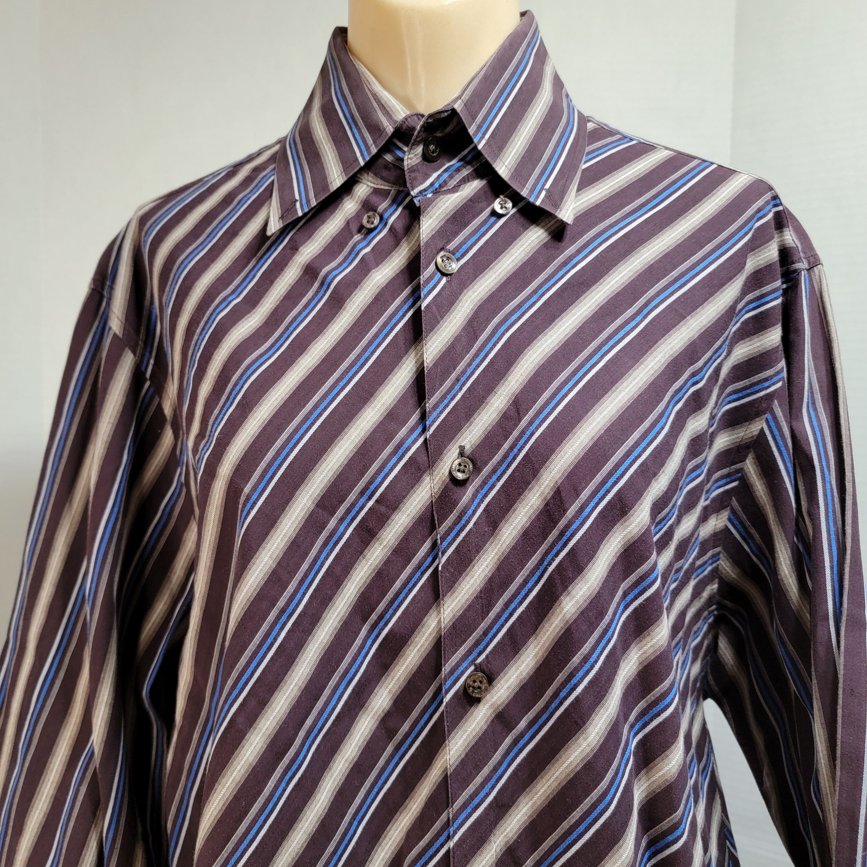 Ben Sherman Ben Sherman LS Full Button Shirt Stripes - Size XL Size XL / US 12-14 / IT 48-50 - 2 Thumbnail