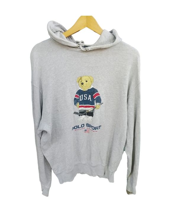 Polo bear outlet hoodie hockey