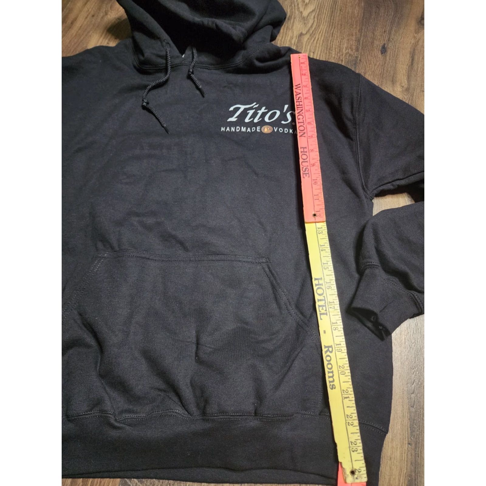 Doublet Mens L Tito’s Vodka Handmade Austin TX Promo Hoodie Sweatshirt Double Sided Black Size US XL / EU 56 / 4 - 4 Thumbnail