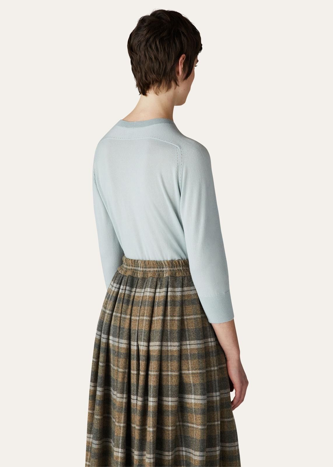 Loro Piana o1srvl11e0824 Piuma Crewneck Sweater in Light Blue Size XS / US 0-2 / IT 36-38 - 3 Thumbnail